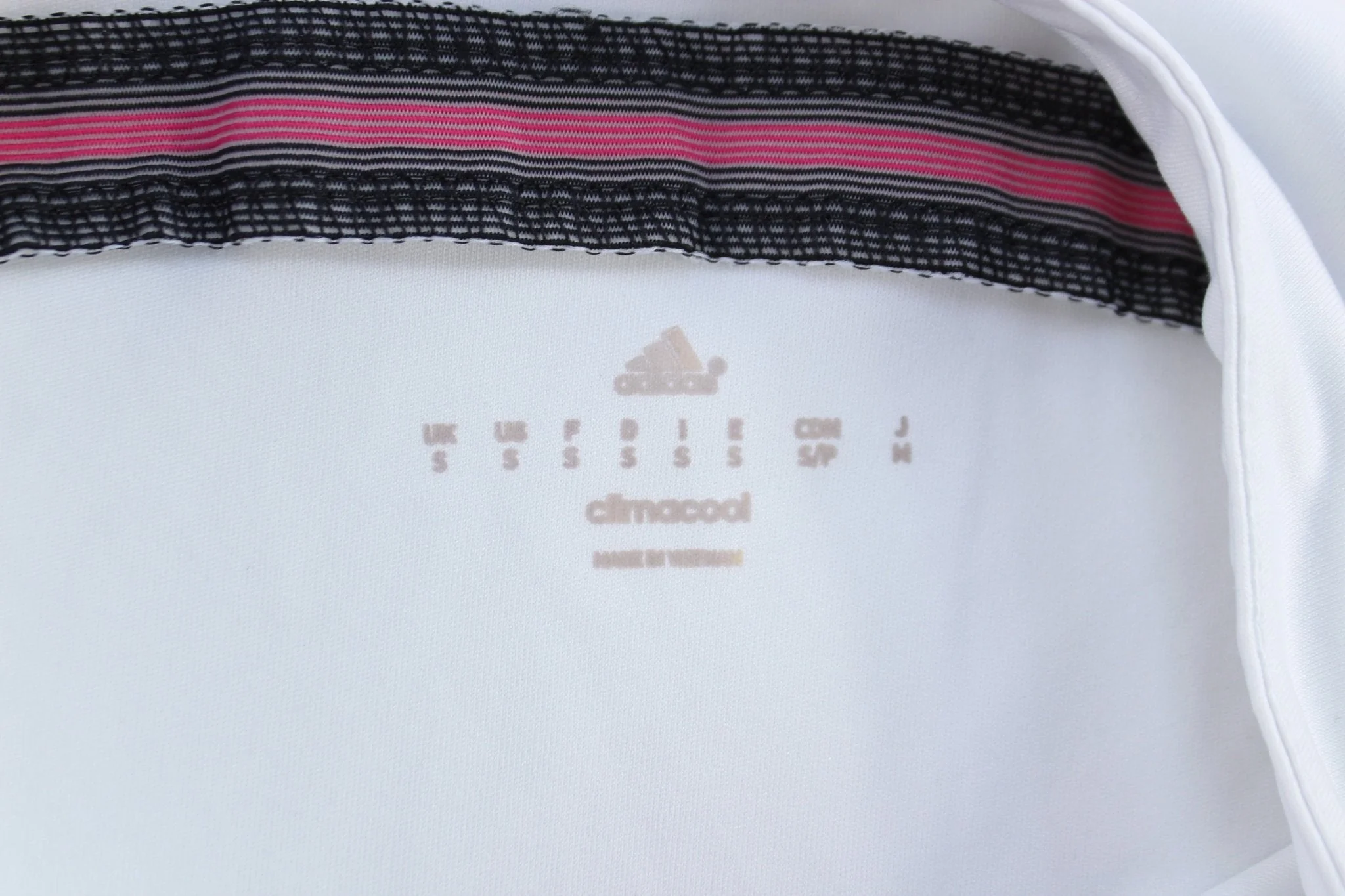 Adidas Embroidered Logo Real Madrid Black & White Striped Soccer Jersey - Image 3