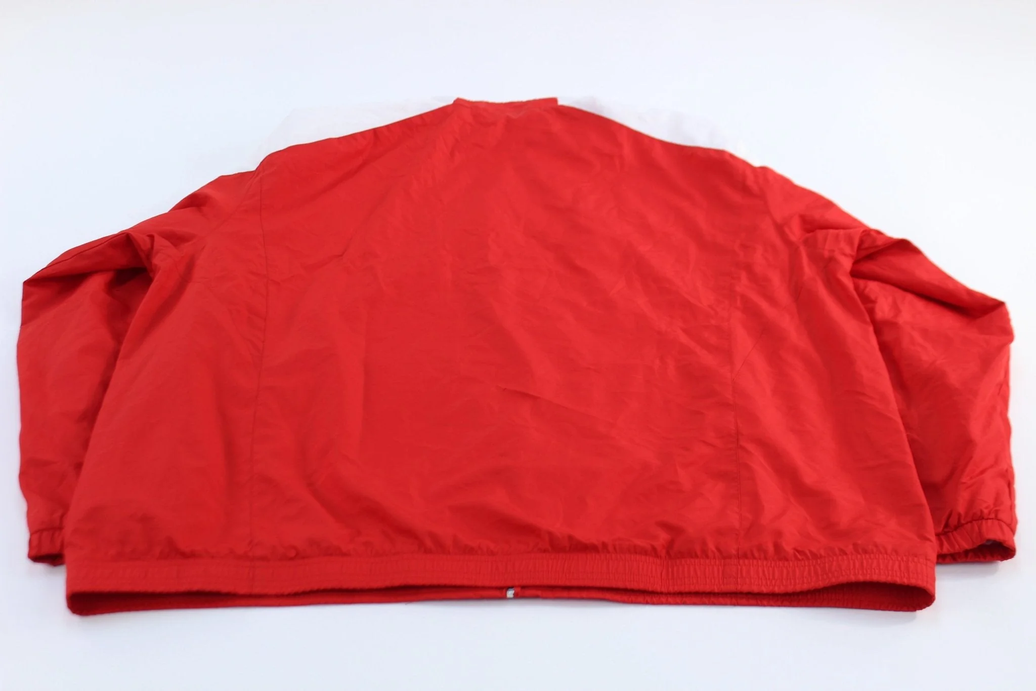 Adidas Embroidered Logo Red & White Striped Zip Up Jacket - Image 2