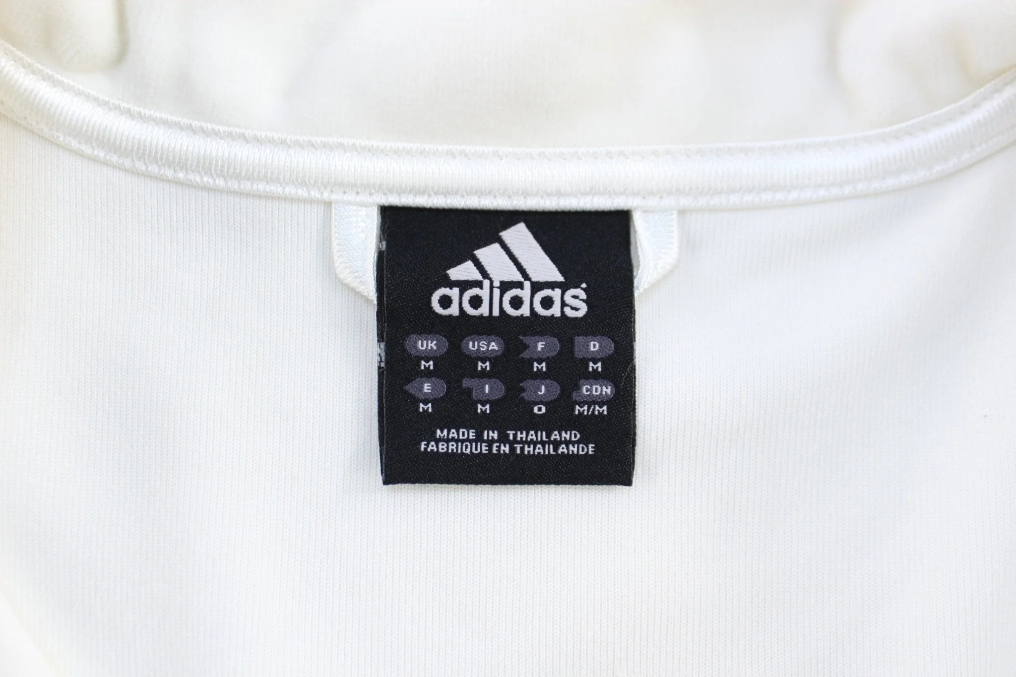 Adidas Embroidered Logo White Striped Full Zip Jacket - Image 3