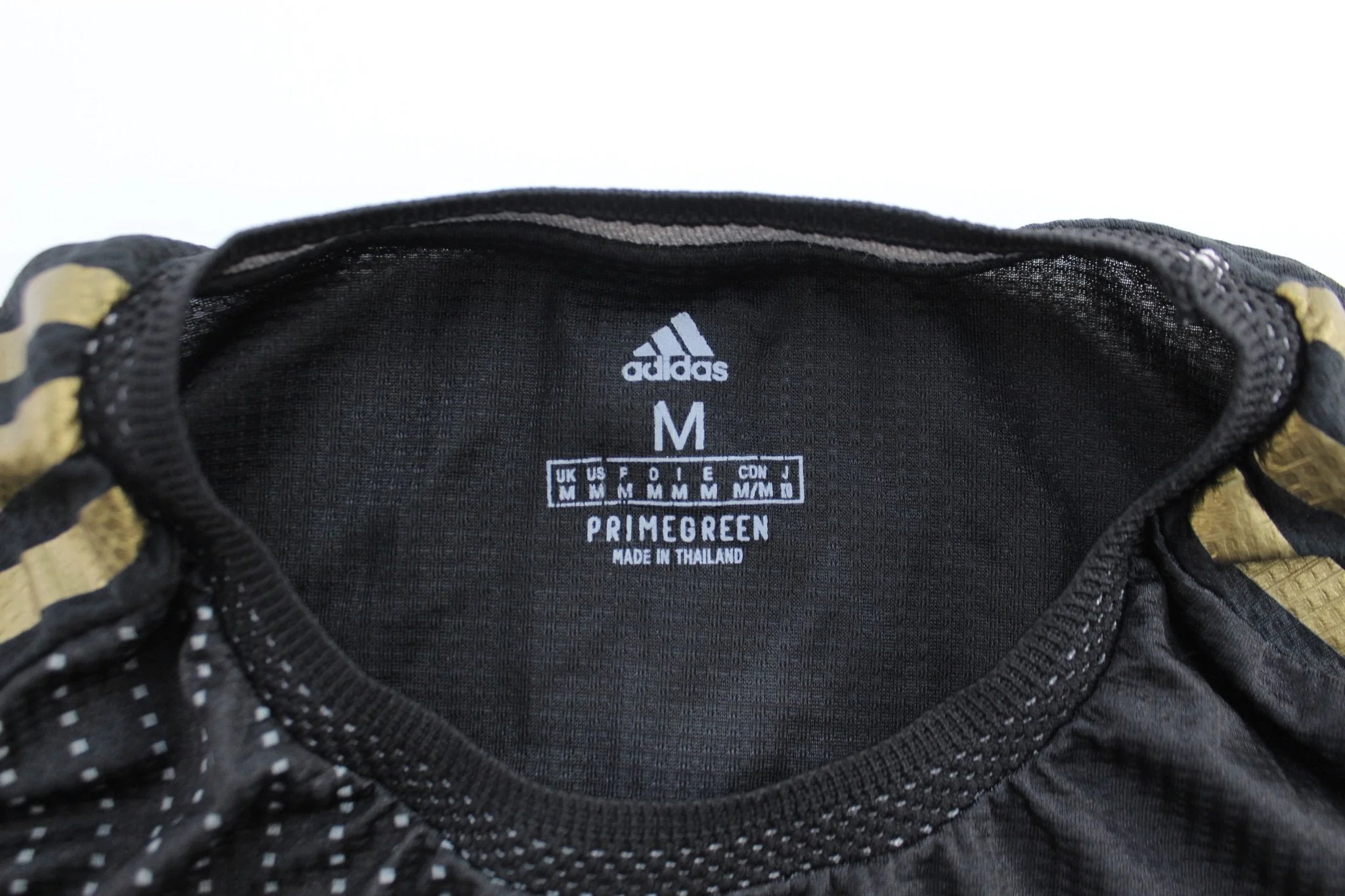 Adidas Logo FC Bayern Munchen Black & Gold Striped Soccer Jersey - Image 3