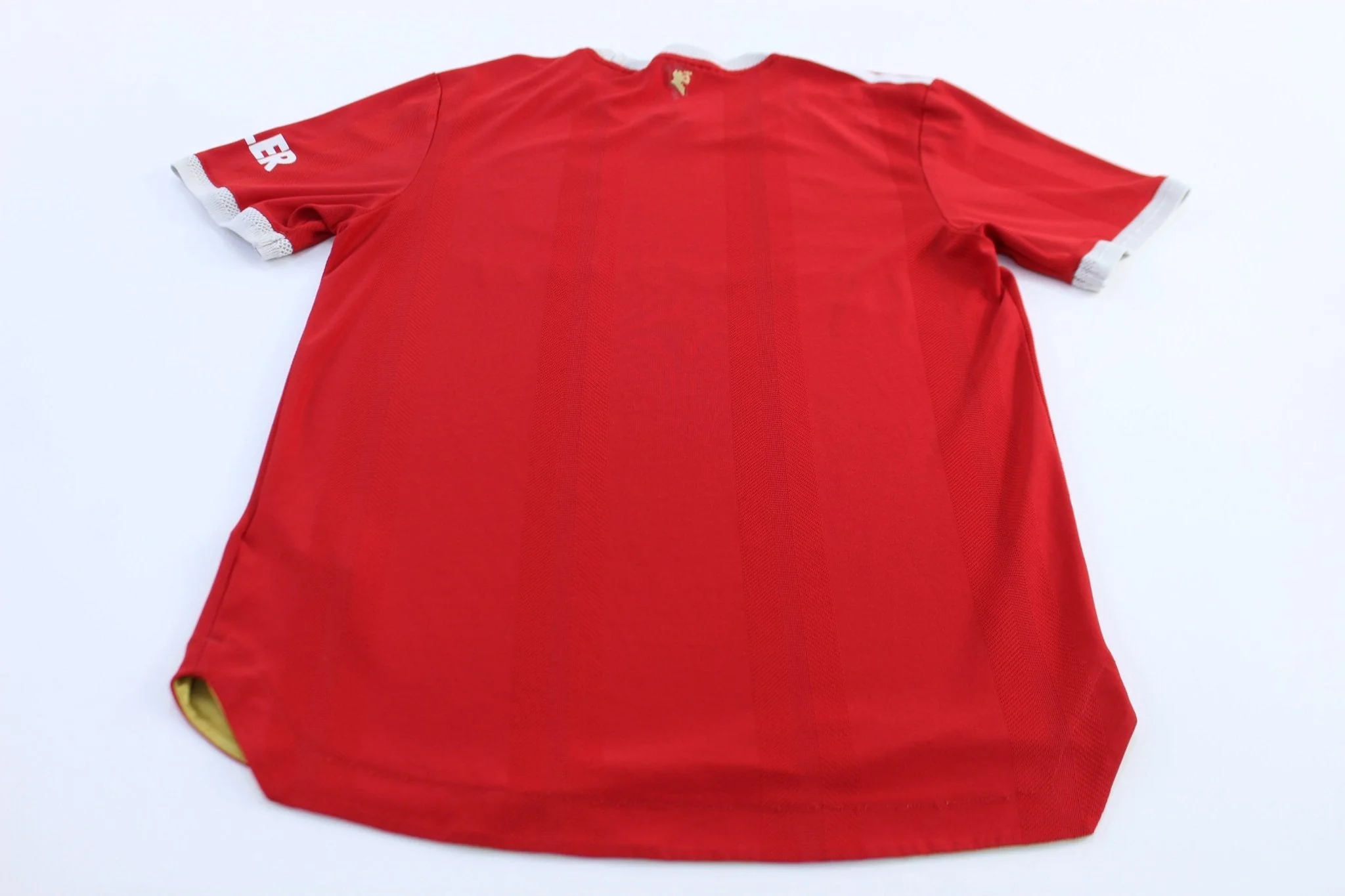Adidas Logo Manchester United Striped Soccer Jersey - Image 2