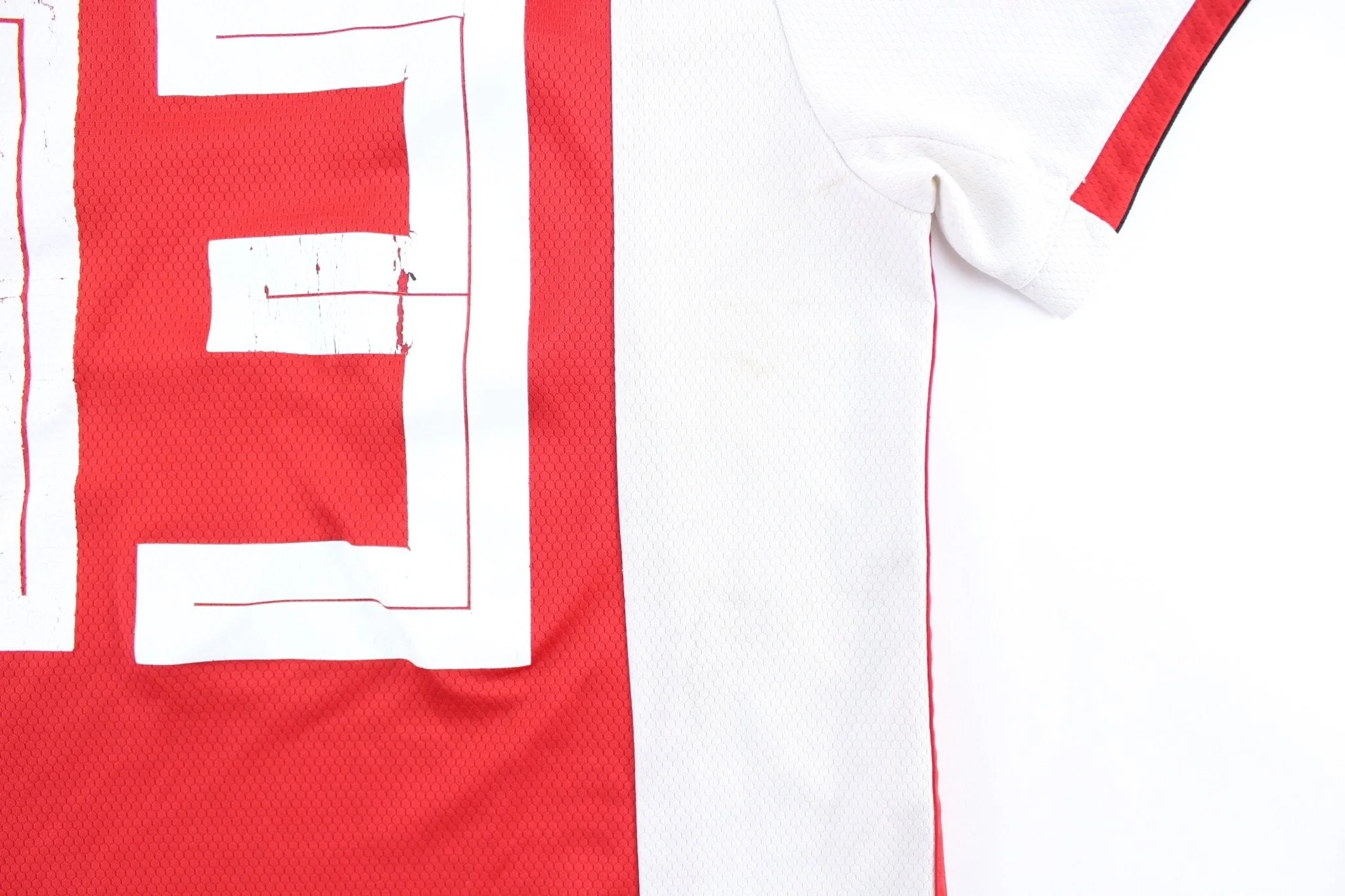 Ajax Amsterdam Embroidered Logo Red & White #13 Soccer Jersey - Image 3