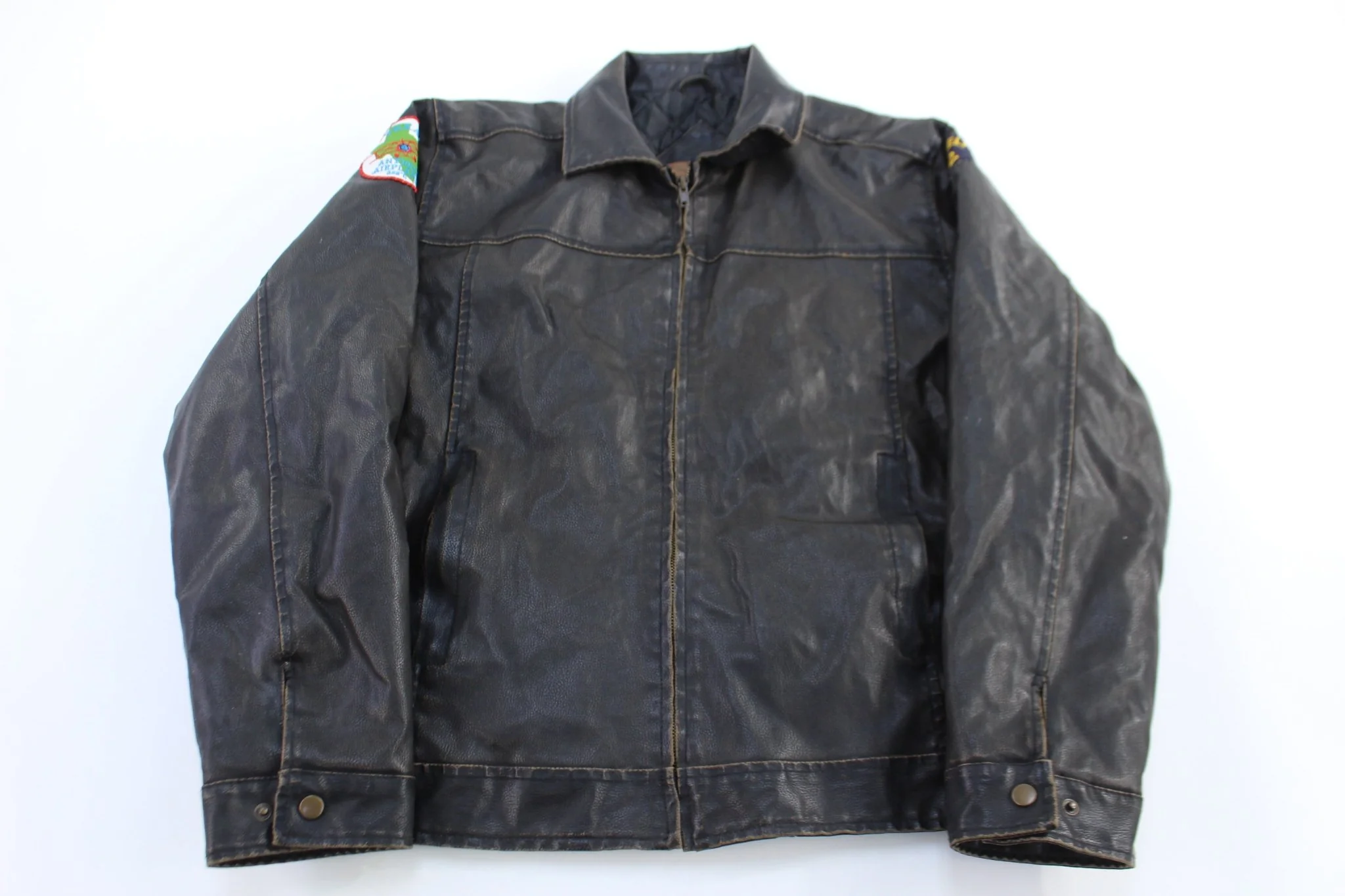 Arizona Full Zip Faux Leather Jacket