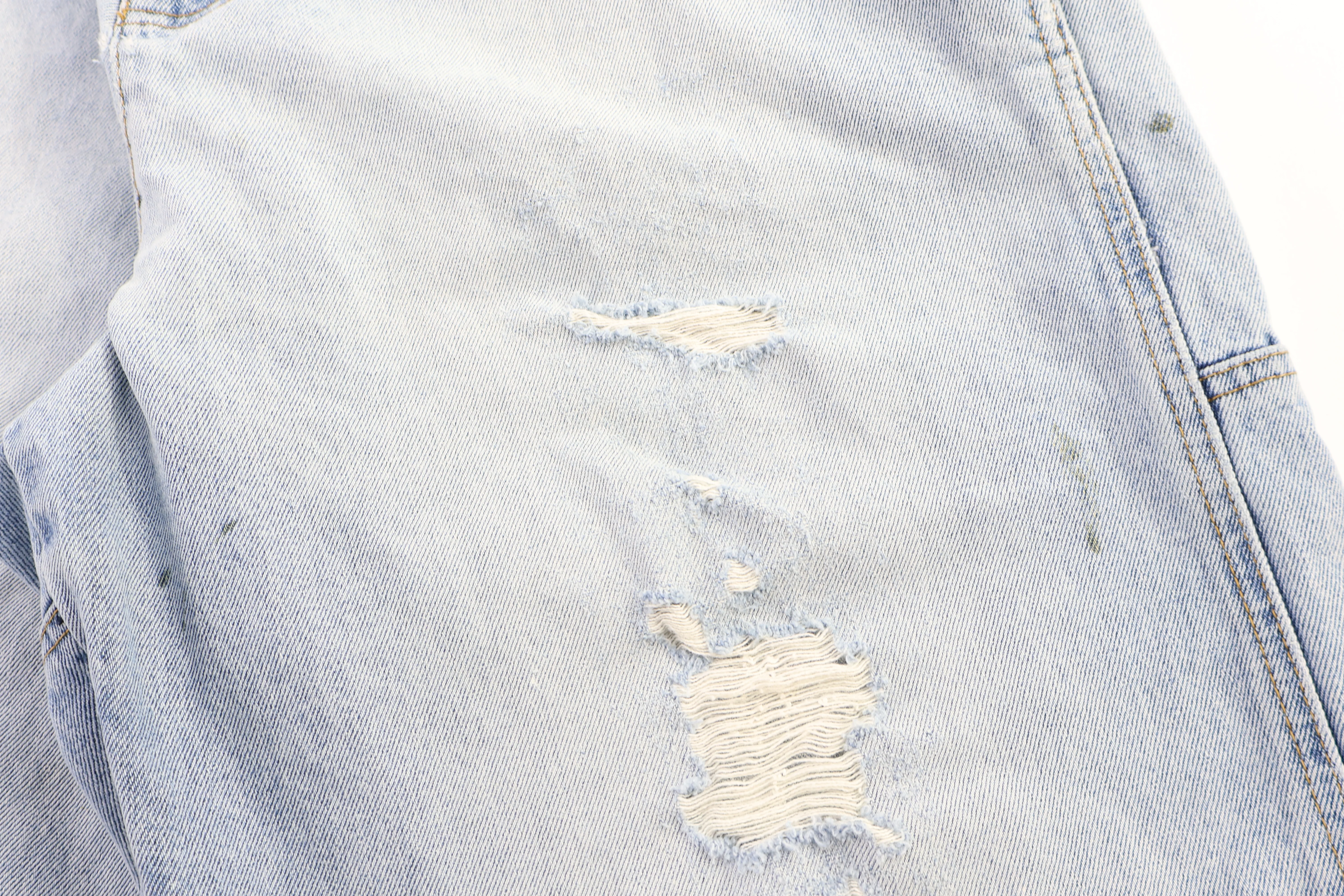 Brooklyn Xpress Light Wash Denim Shorts - Image 3