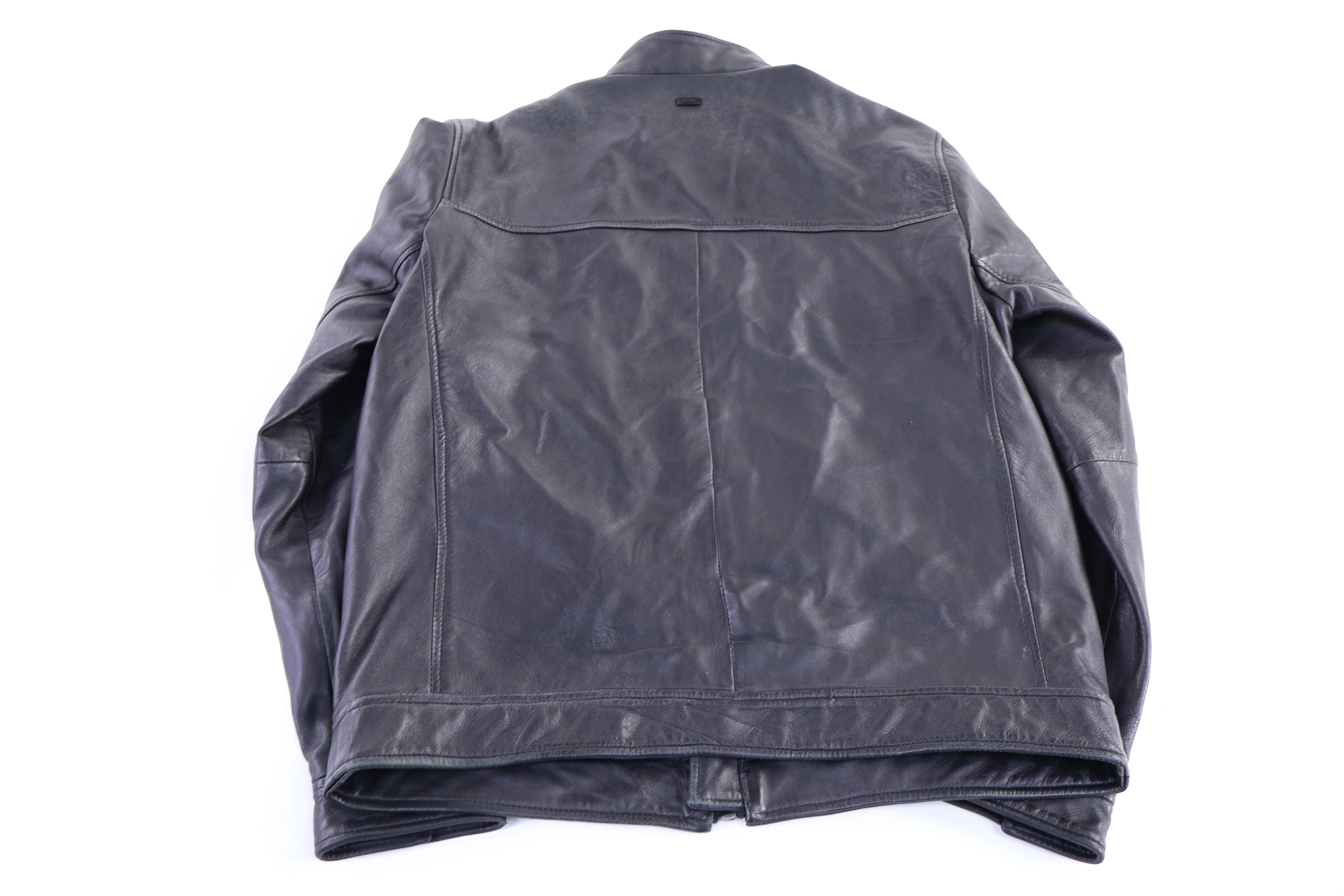 Calvin Klein Black Leather Full Zip Jacket - Image 2
