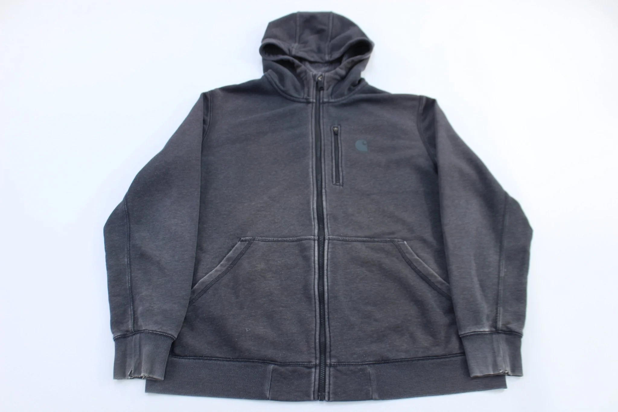 Carhartt Grey Relaxed Fit Hooded Jacket