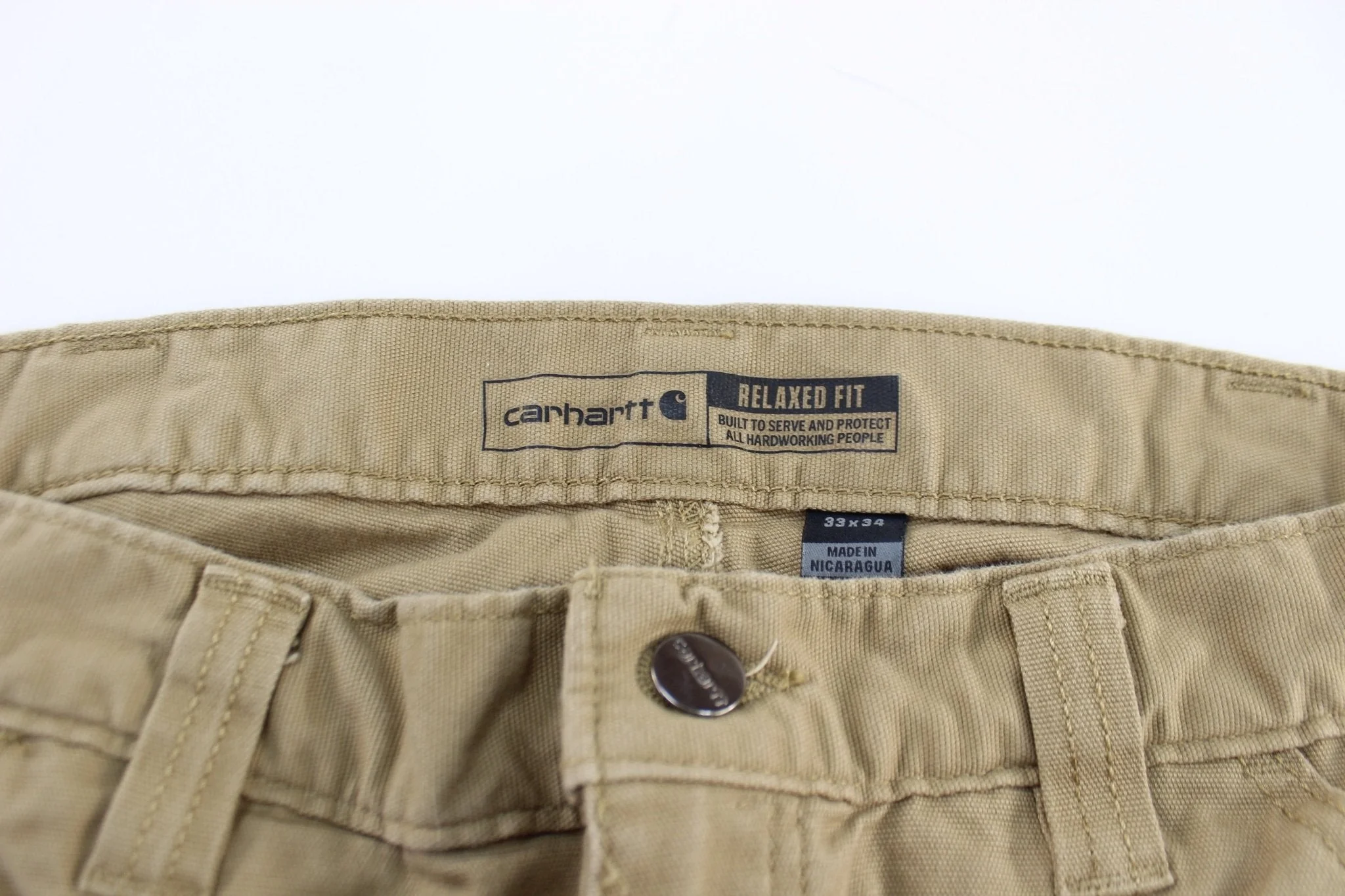 Carhartt Logo Light Tan Carpenter Pants - Image 2
