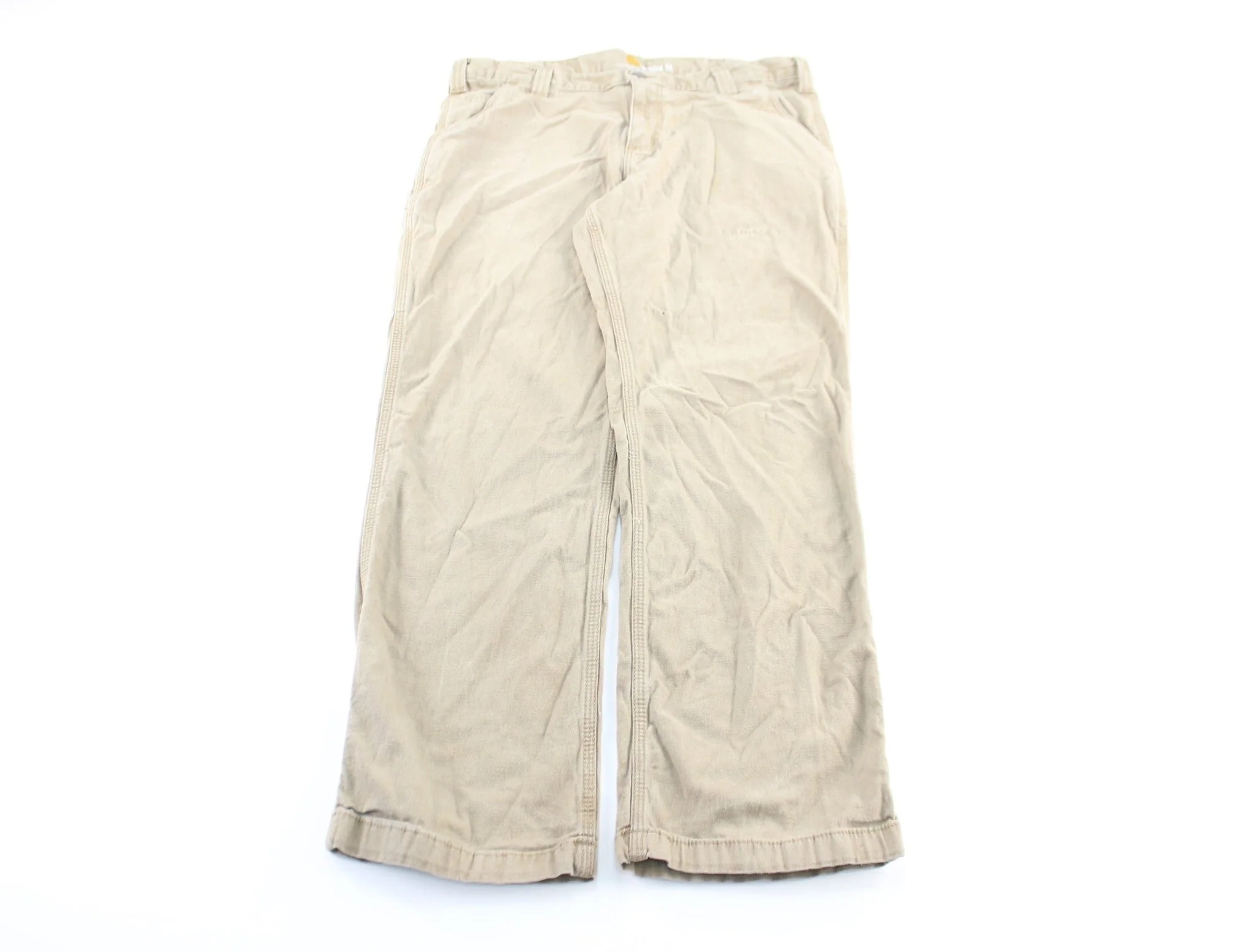 Carhartt Logo Patch Beige Carpenter Pants