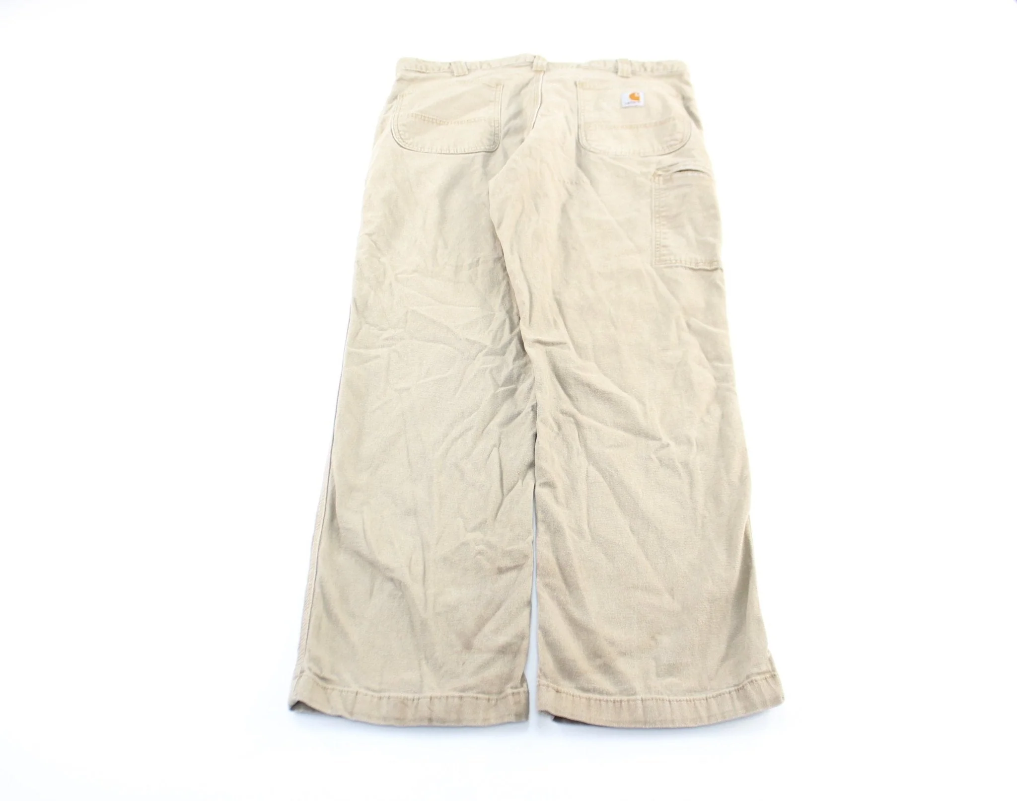 Carhartt Logo Patch Beige Carpenter Pants - Image 2