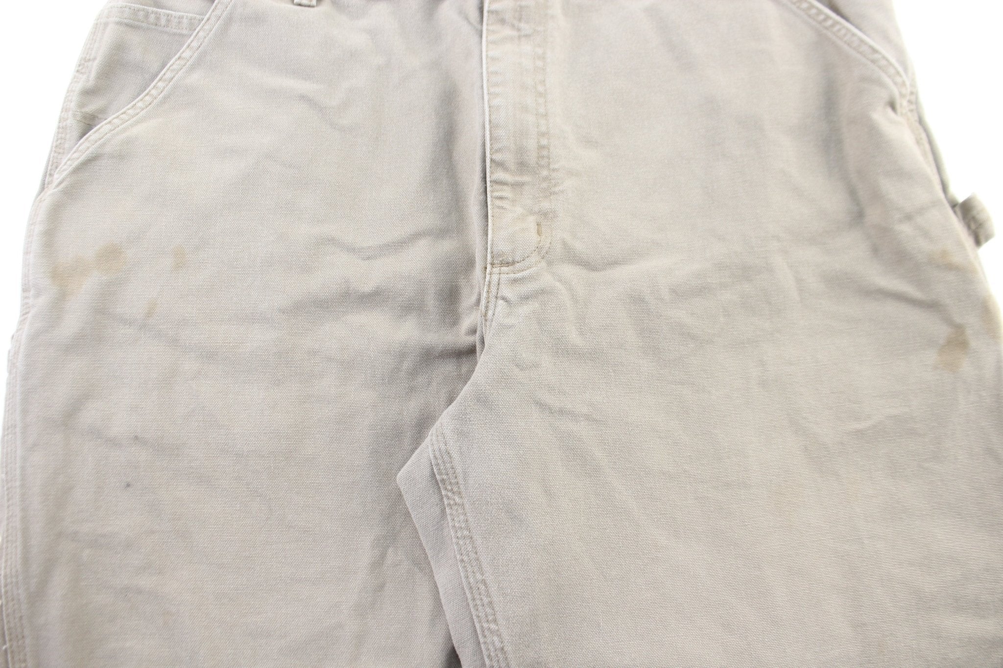 Carhartt Logo Patch Beige Carpenter Pants - Image 3