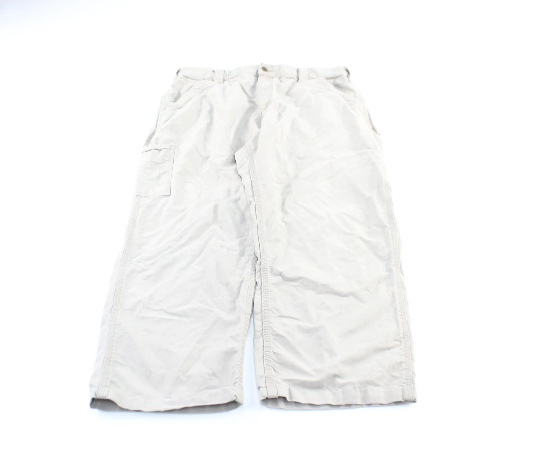 Carhartt Logo Patch Beige Carpenter Pants