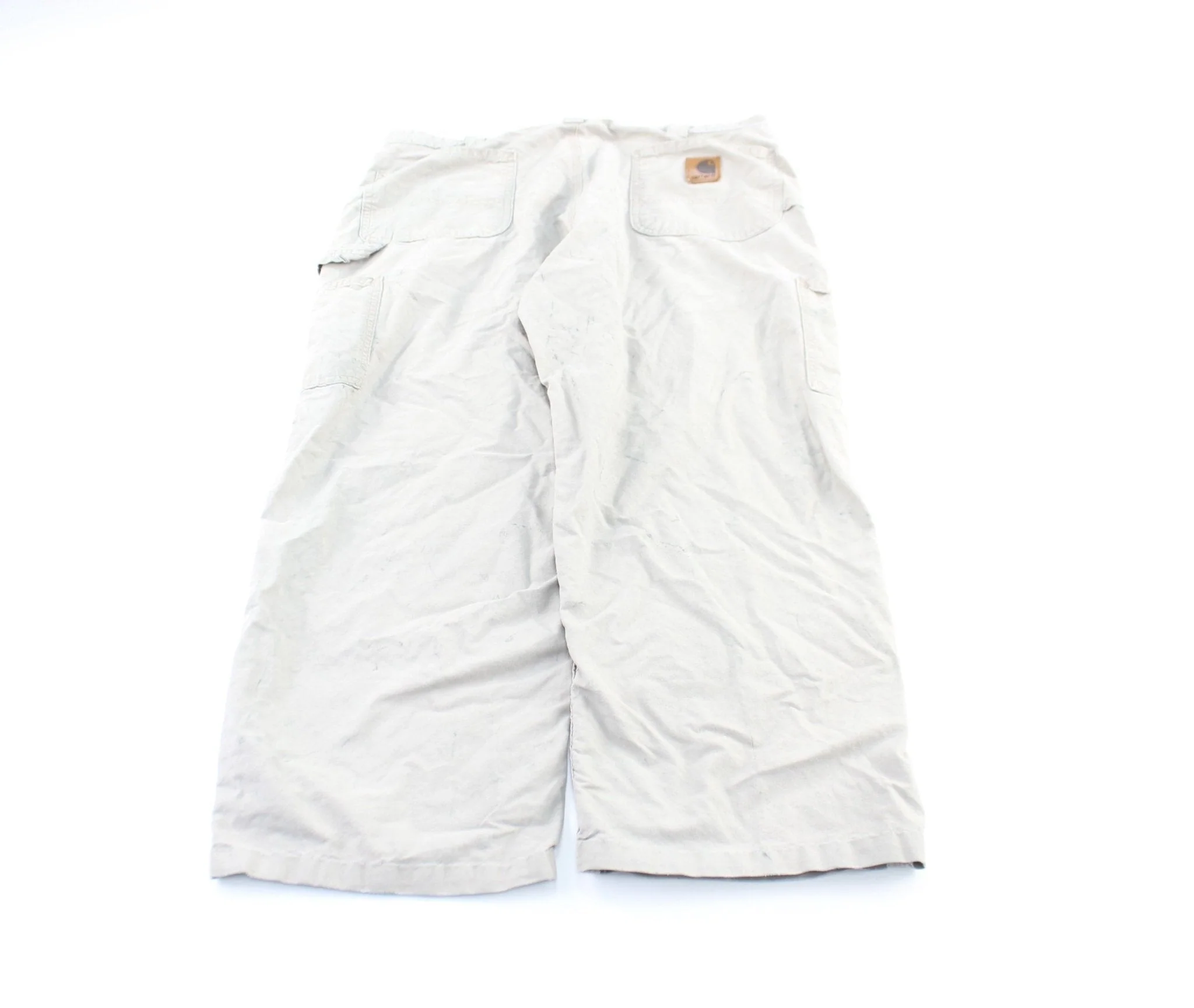 Carhartt Logo Patch Beige Carpenter Pants - Image 2
