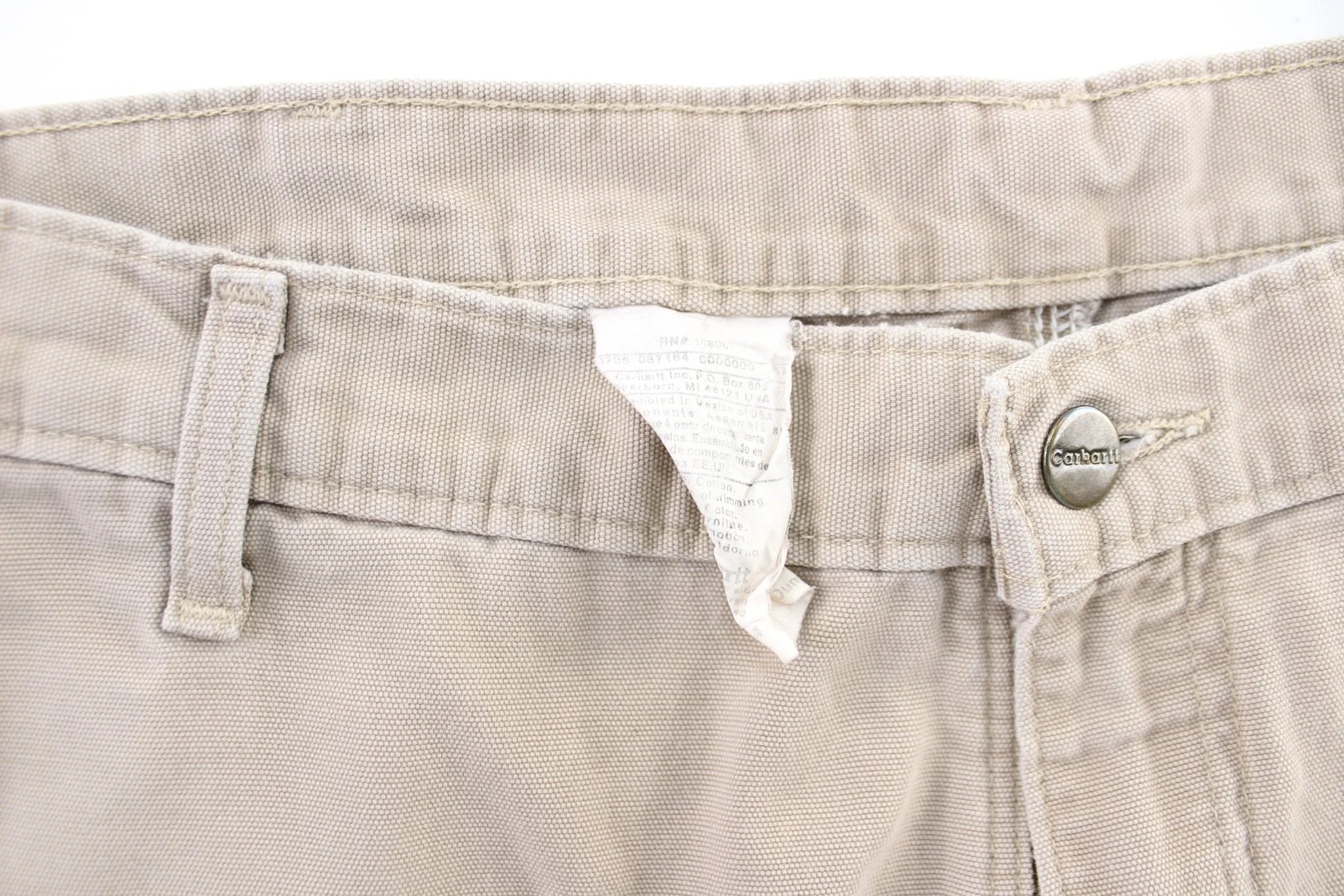 Carhartt Logo Patch Beige Carpenter Pants - Image 3