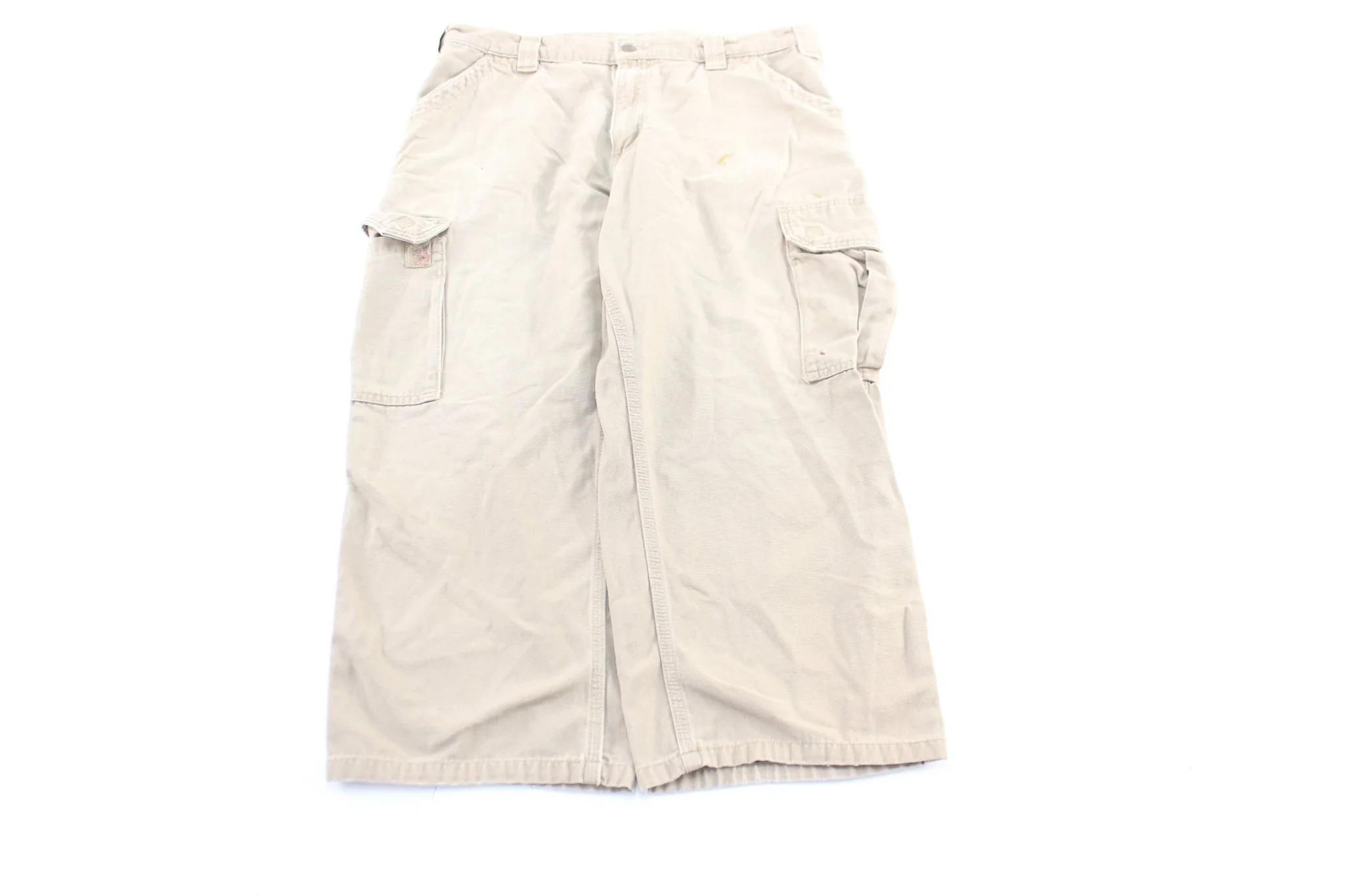 Carhartt Logo Patch Beige Carpenter Pants