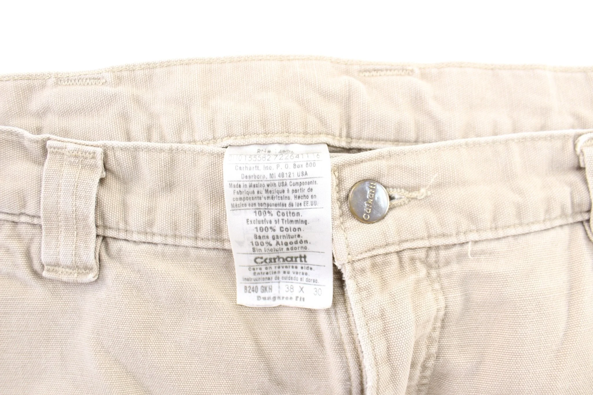 Carhartt Logo Patch Beige Carpenter Pants - Image 4