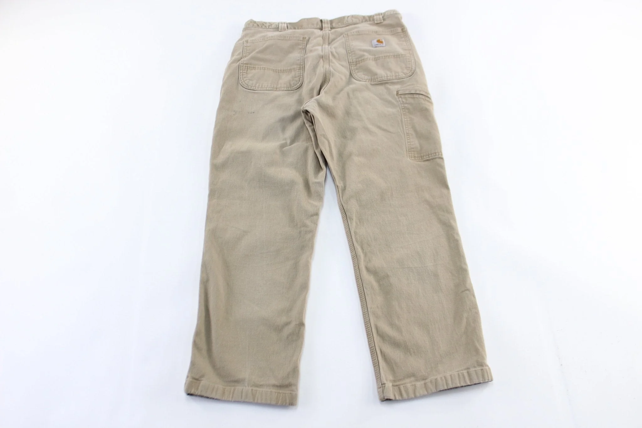 Carhartt Logo Patch Beige Carpenter Pants - Image 2