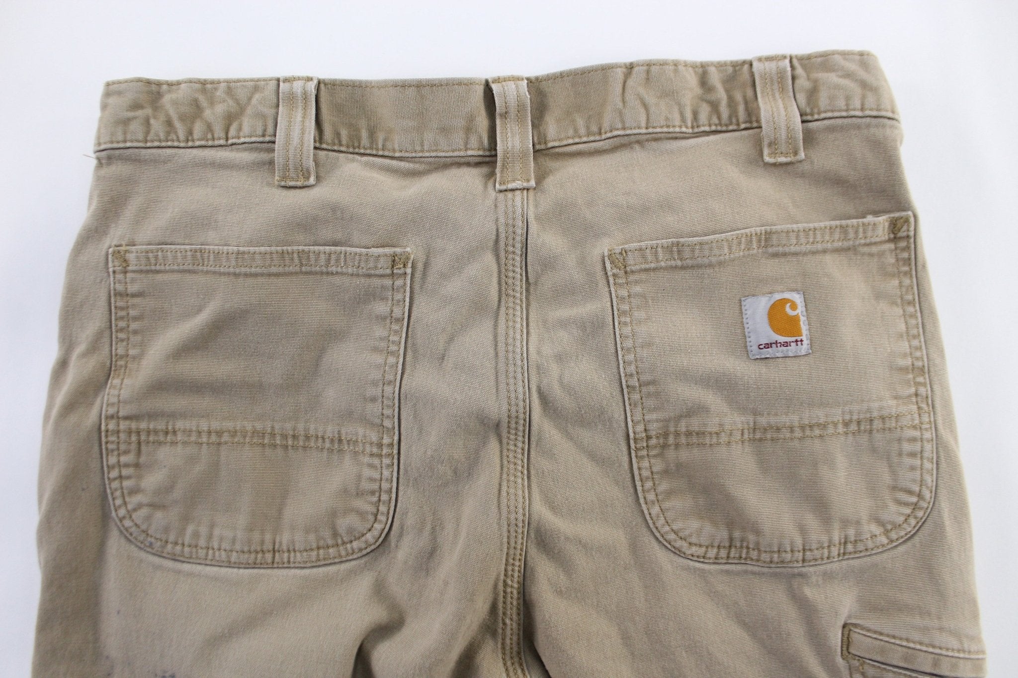 Carhartt Logo Patch Beige Carpenter Pants - Image 3