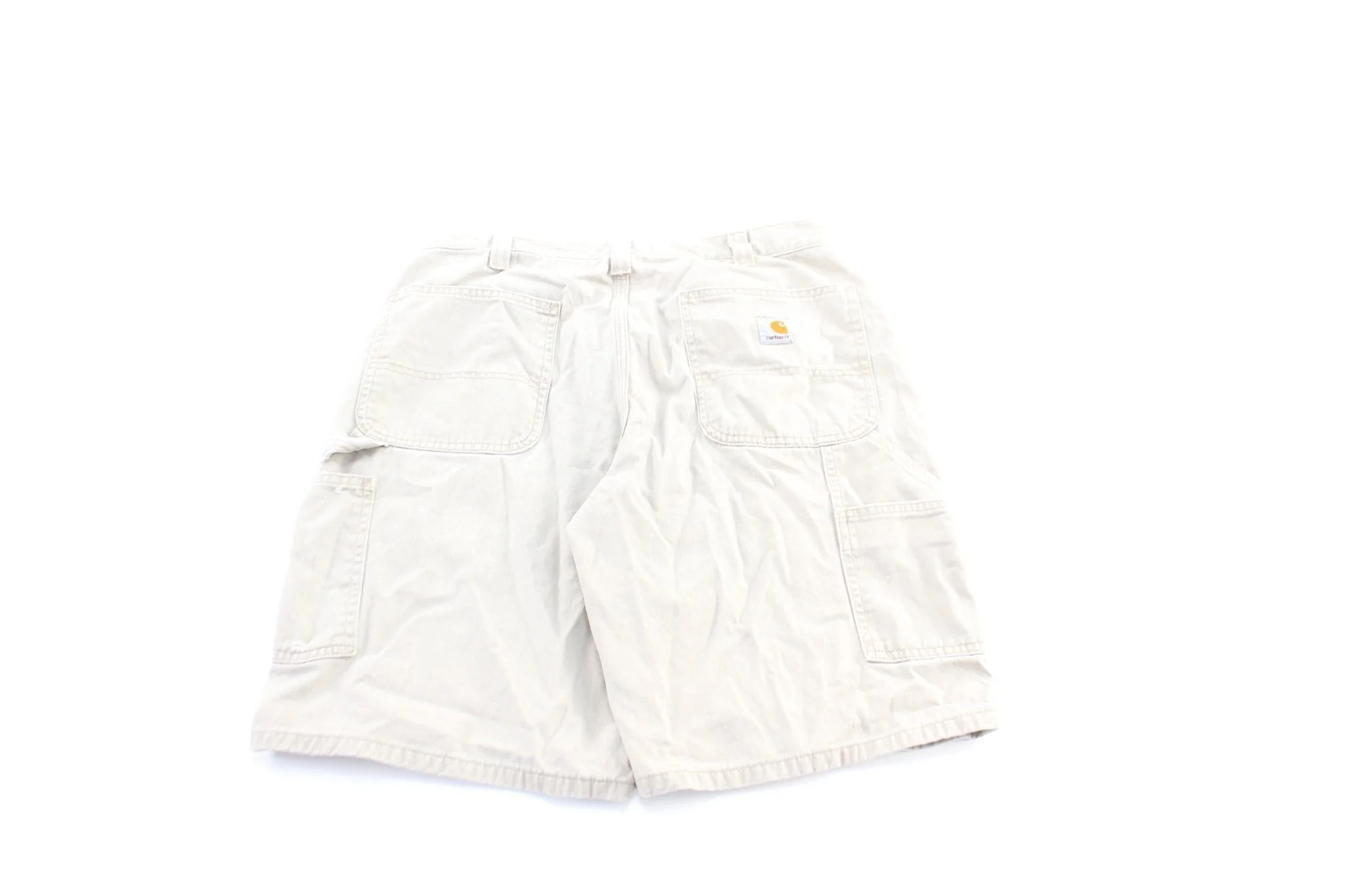 Carhartt Logo Patch Beige Carpenter Shorts - Image 2