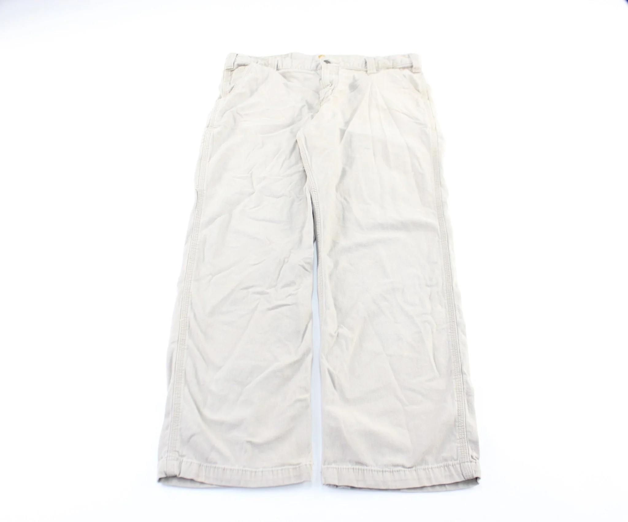 Carhartt Logo Patch Beige Pants