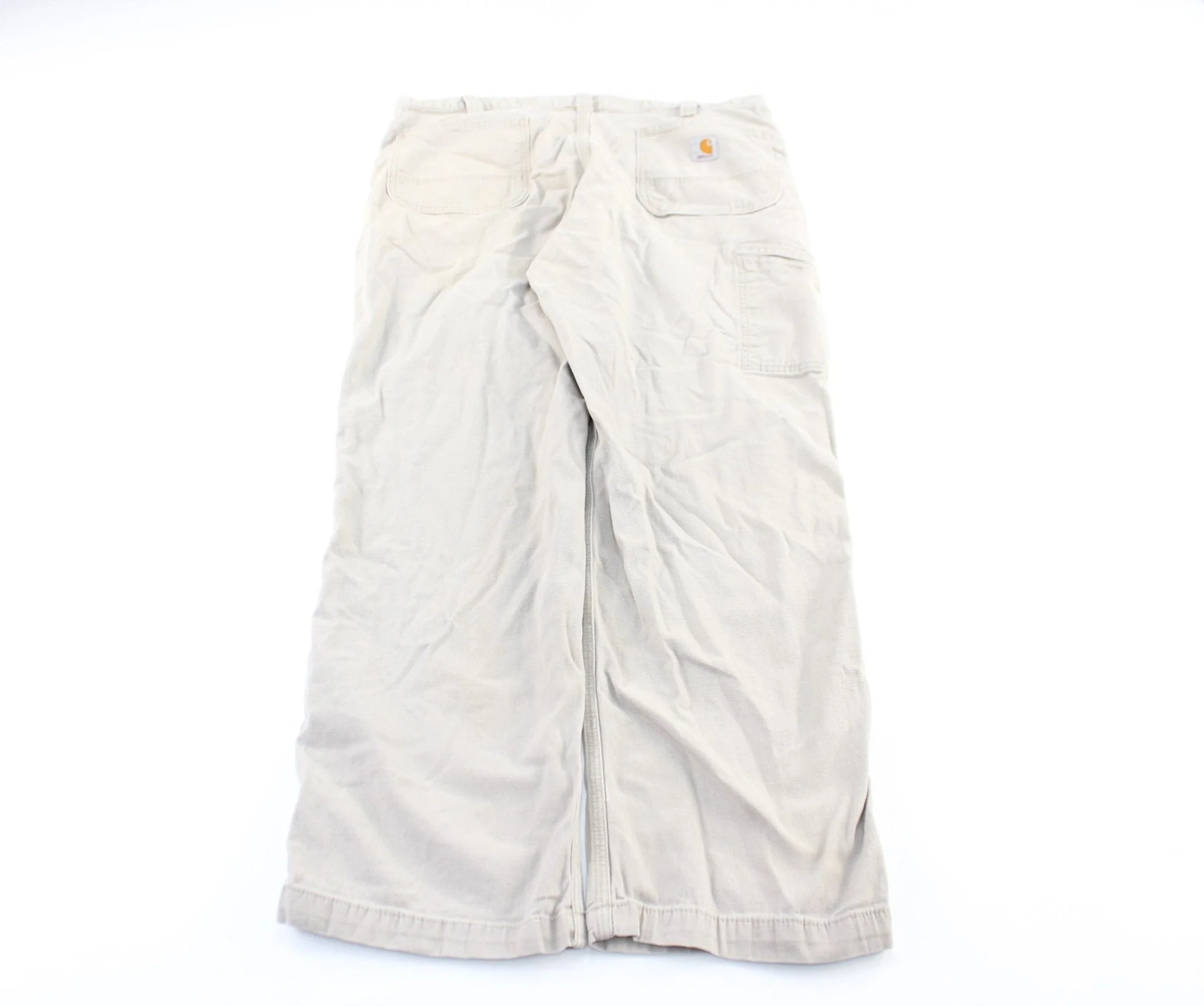 Carhartt Logo Patch Beige Pants - Image 2