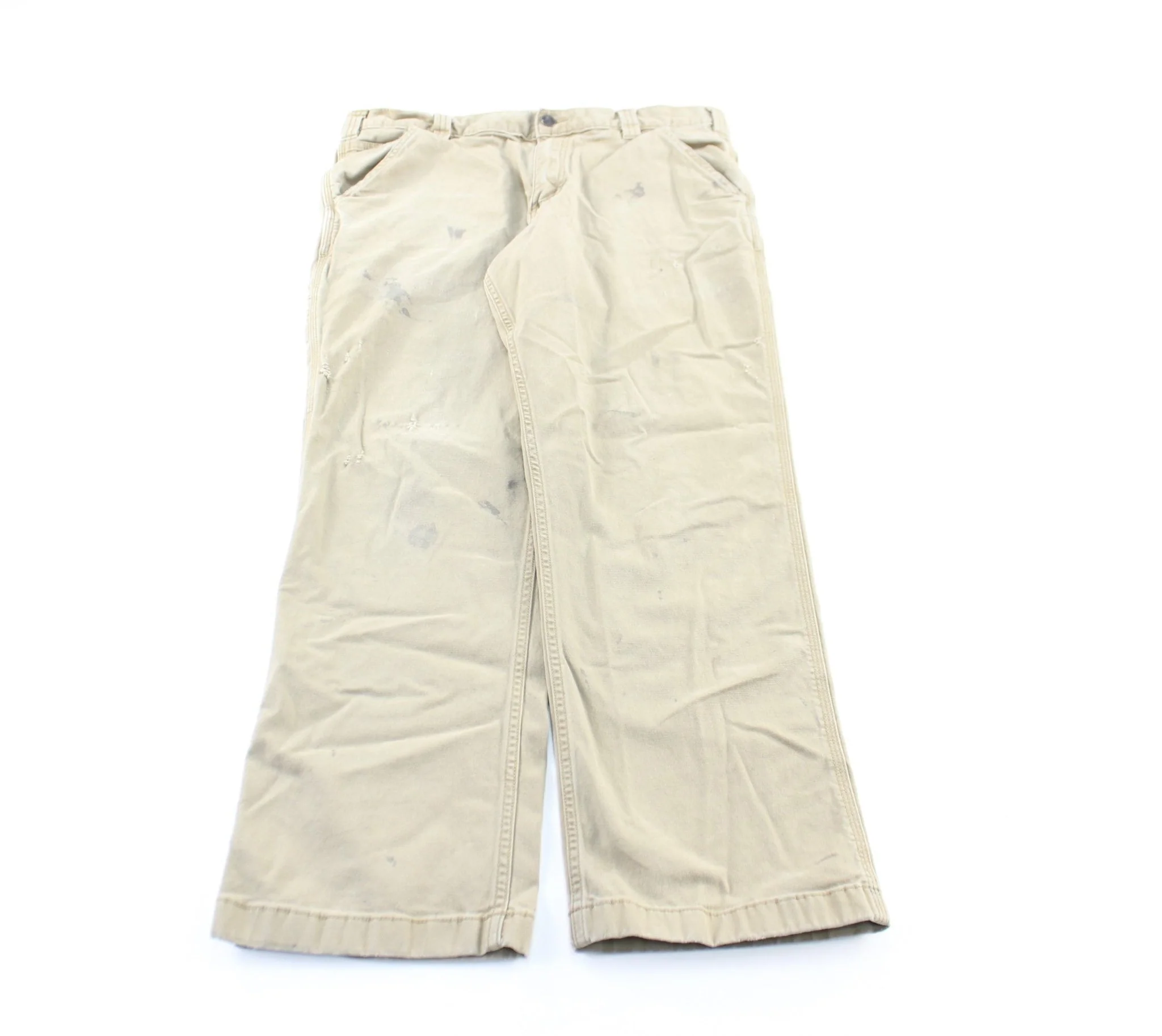 Carhartt Logo Patch Beige Pants