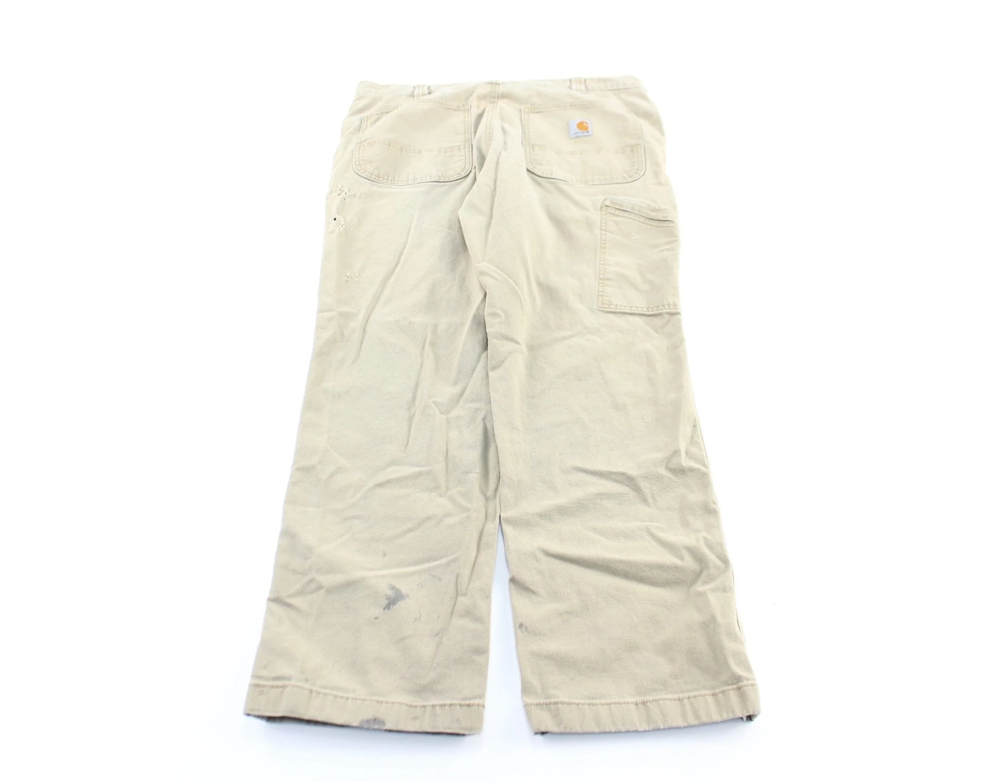 Carhartt Logo Patch Beige Pants - Image 2