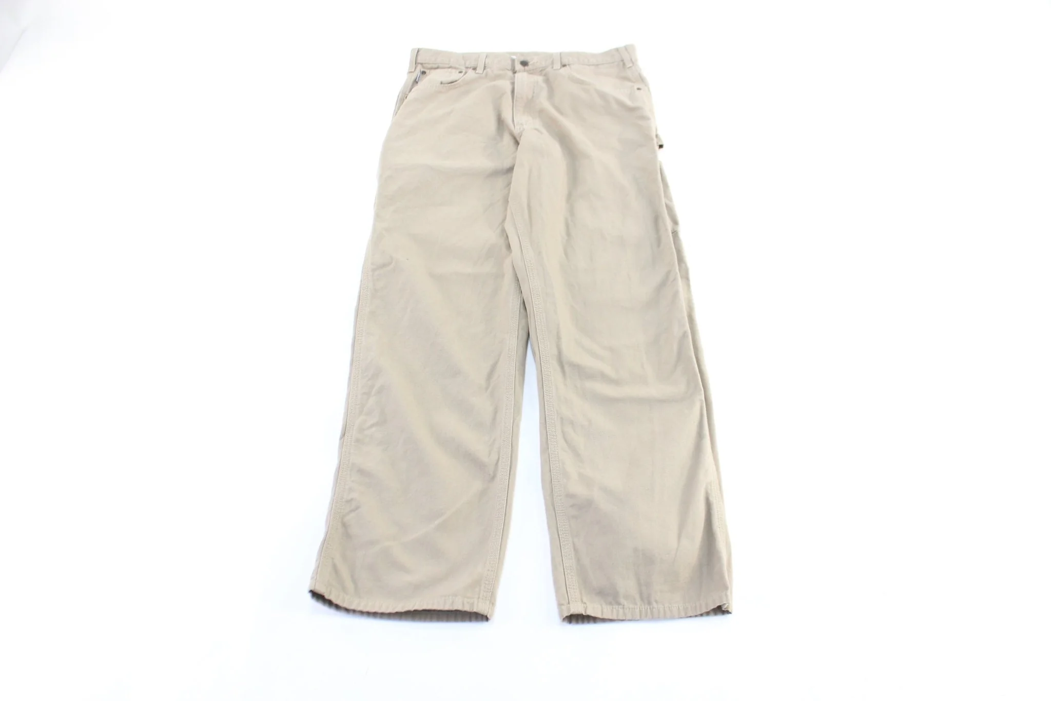 Carhartt Logo Patch Beige Pants