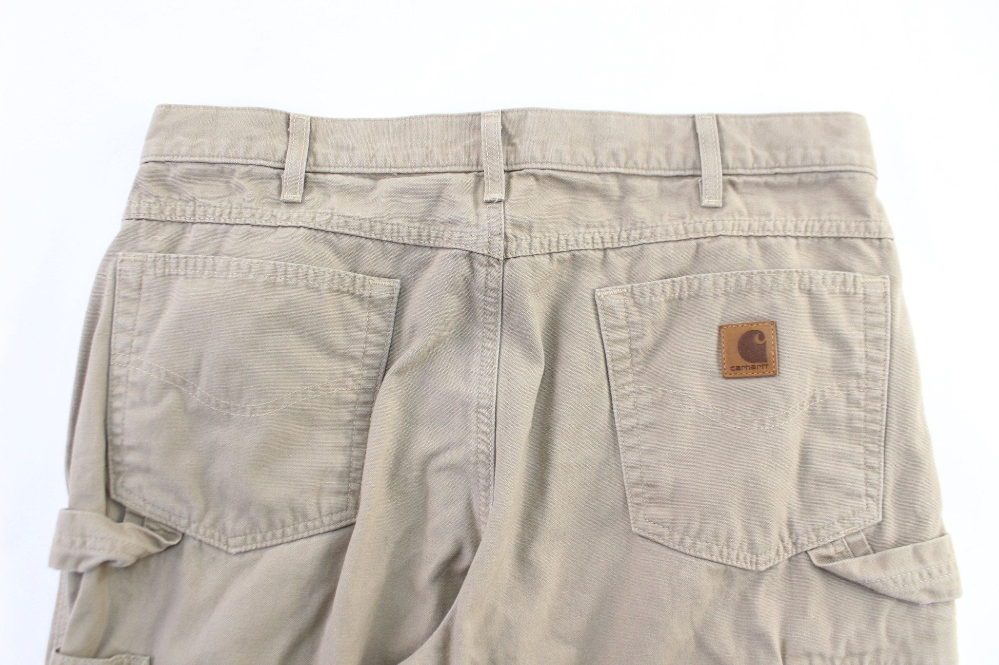Carhartt Logo Patch Beige Pants - Image 3