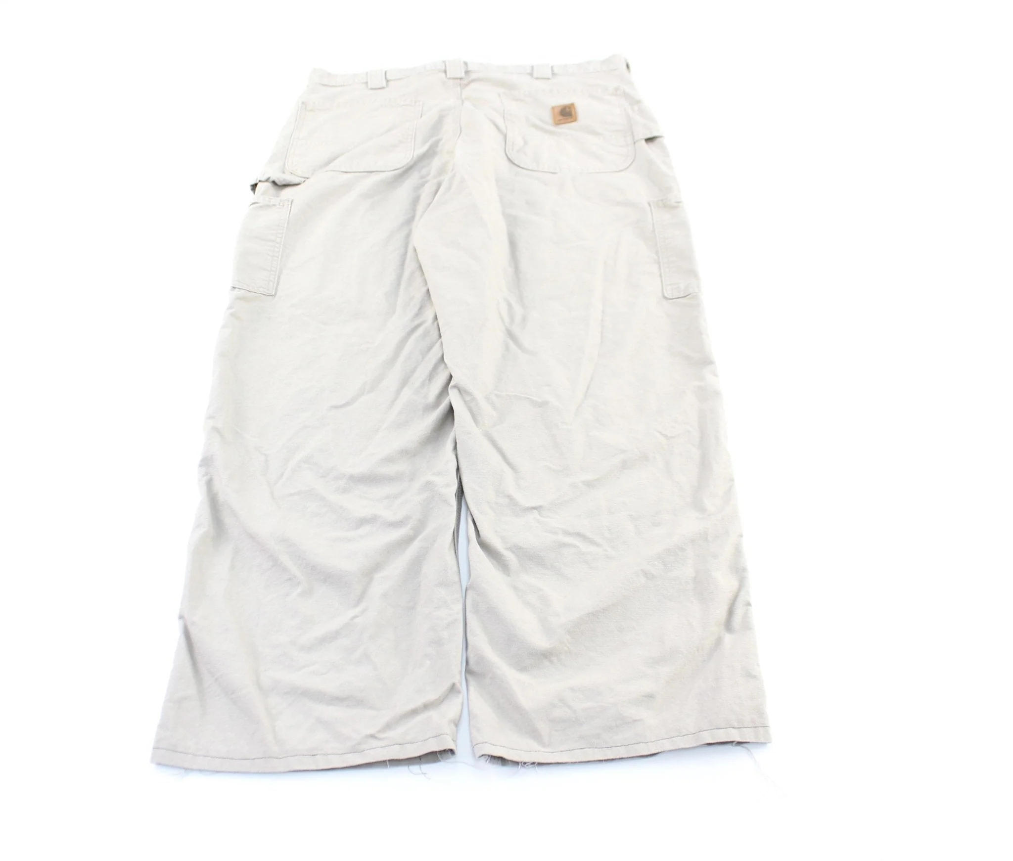 Carhartt Logo Patch Beige Workwear Pants - Image 2