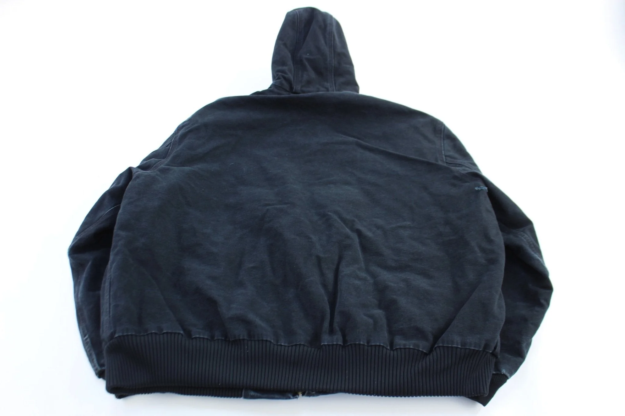 Carhartt Logo Patch Black Full Zip Hooded Jacket - Image 3