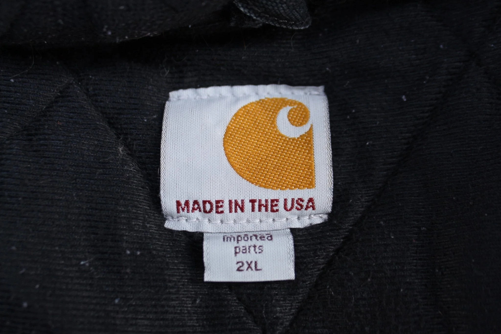 Carhartt Logo Patch Black Full Zip Hooded Jacket - Image 6