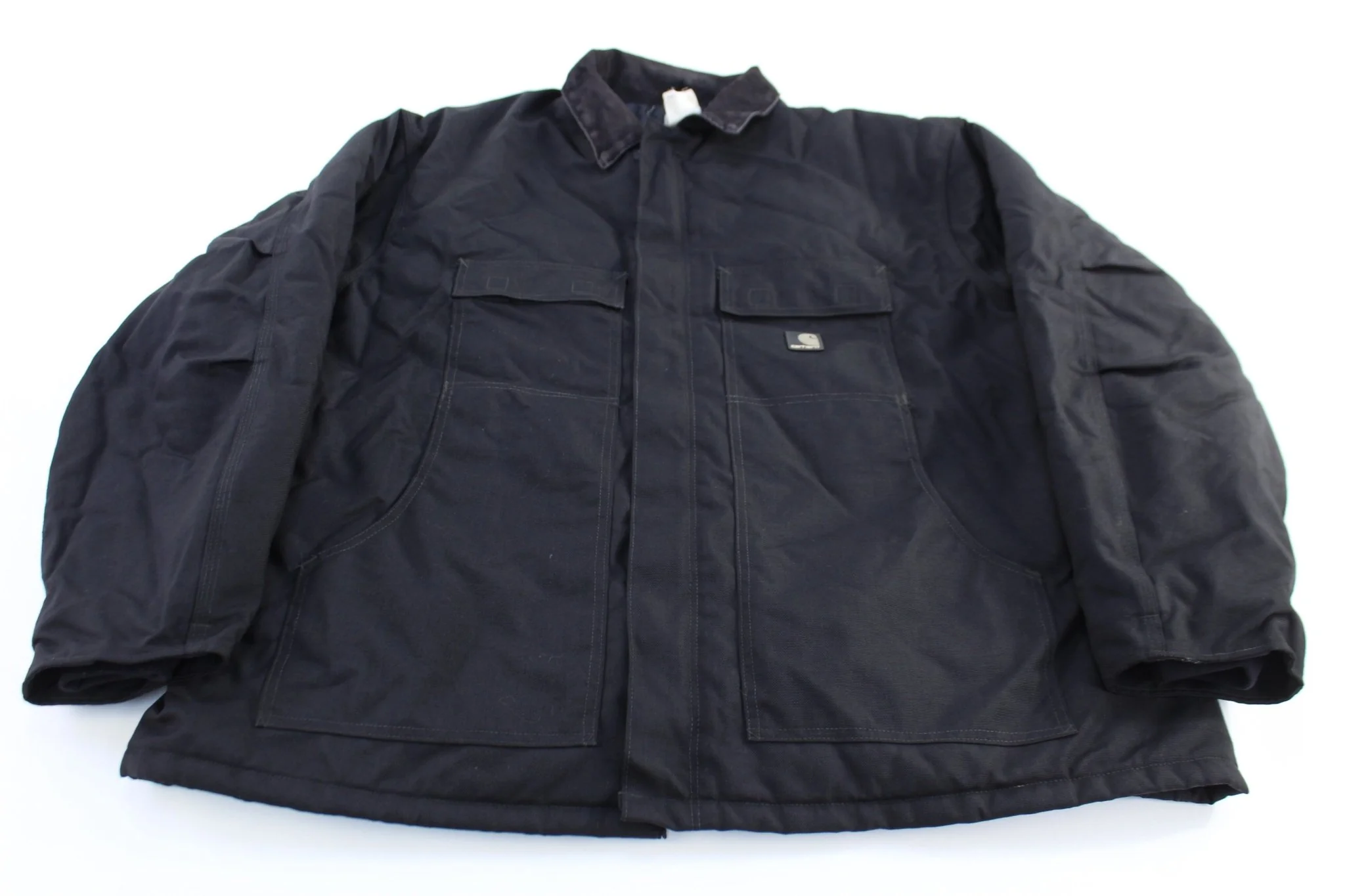 Carhartt Logo Patch Black Full Zip Jacket