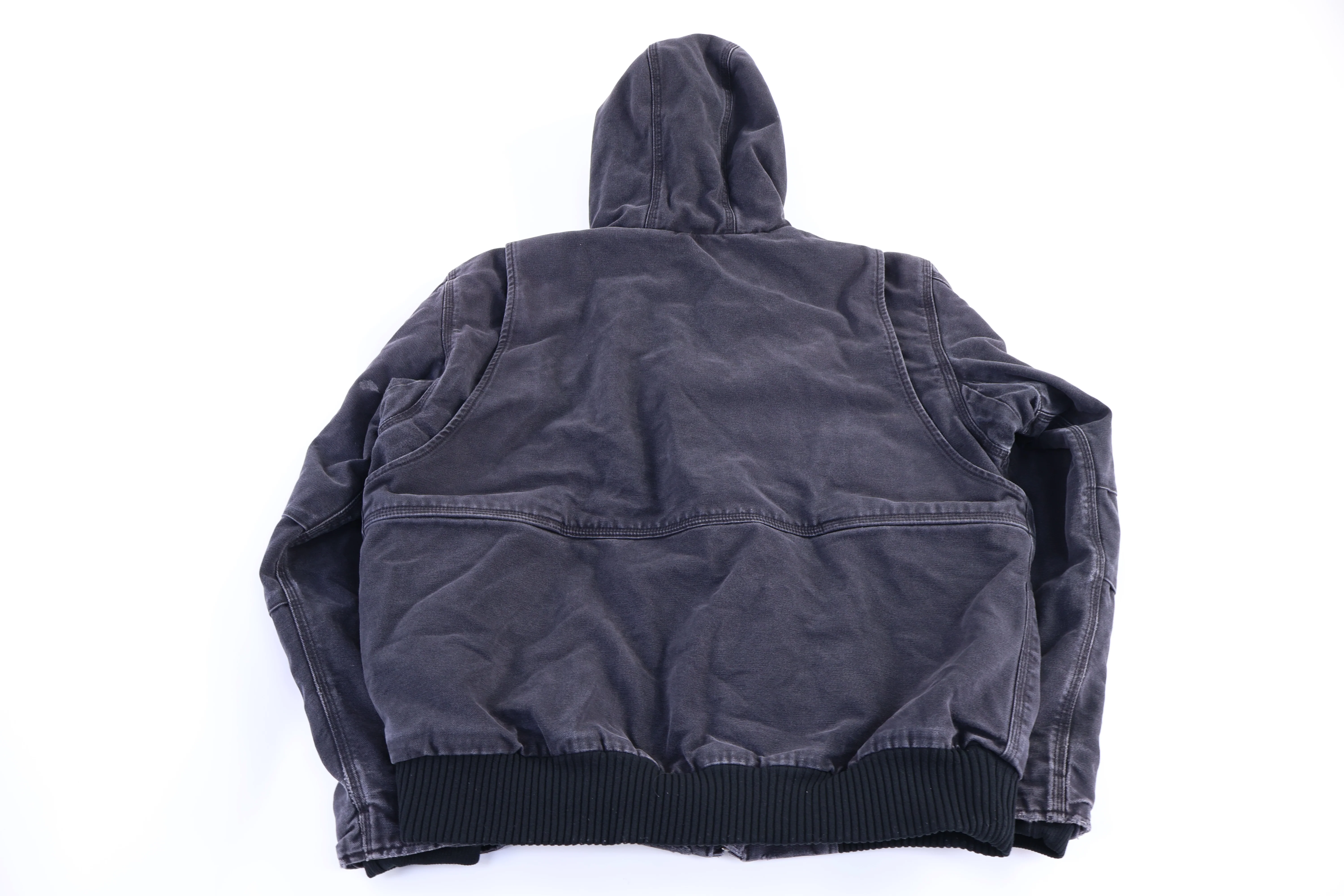 Carhartt Logo Patch Black Full Zip Jacket - Image 2