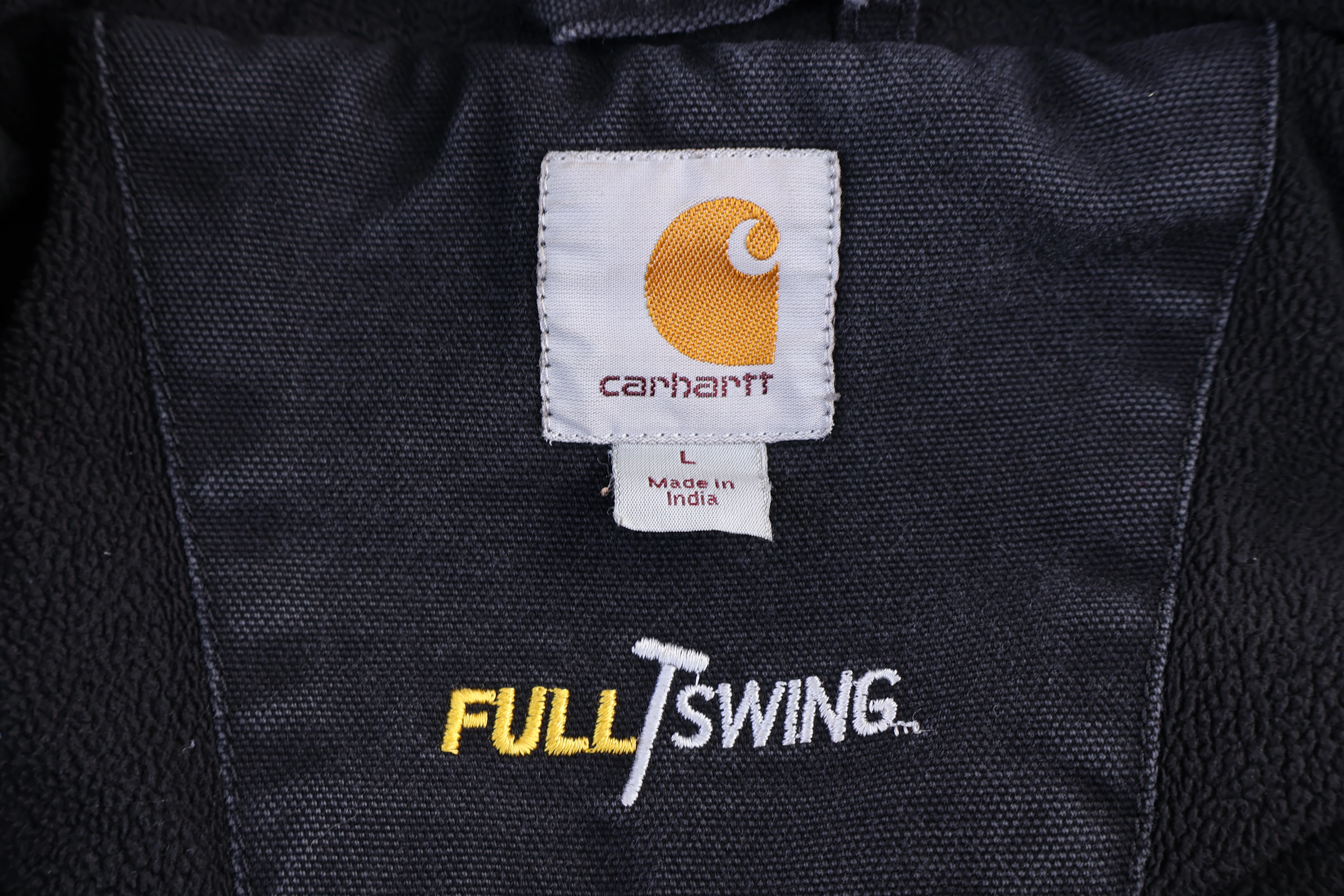 Carhartt Logo Patch Black Full Zip Jacket - Image 3