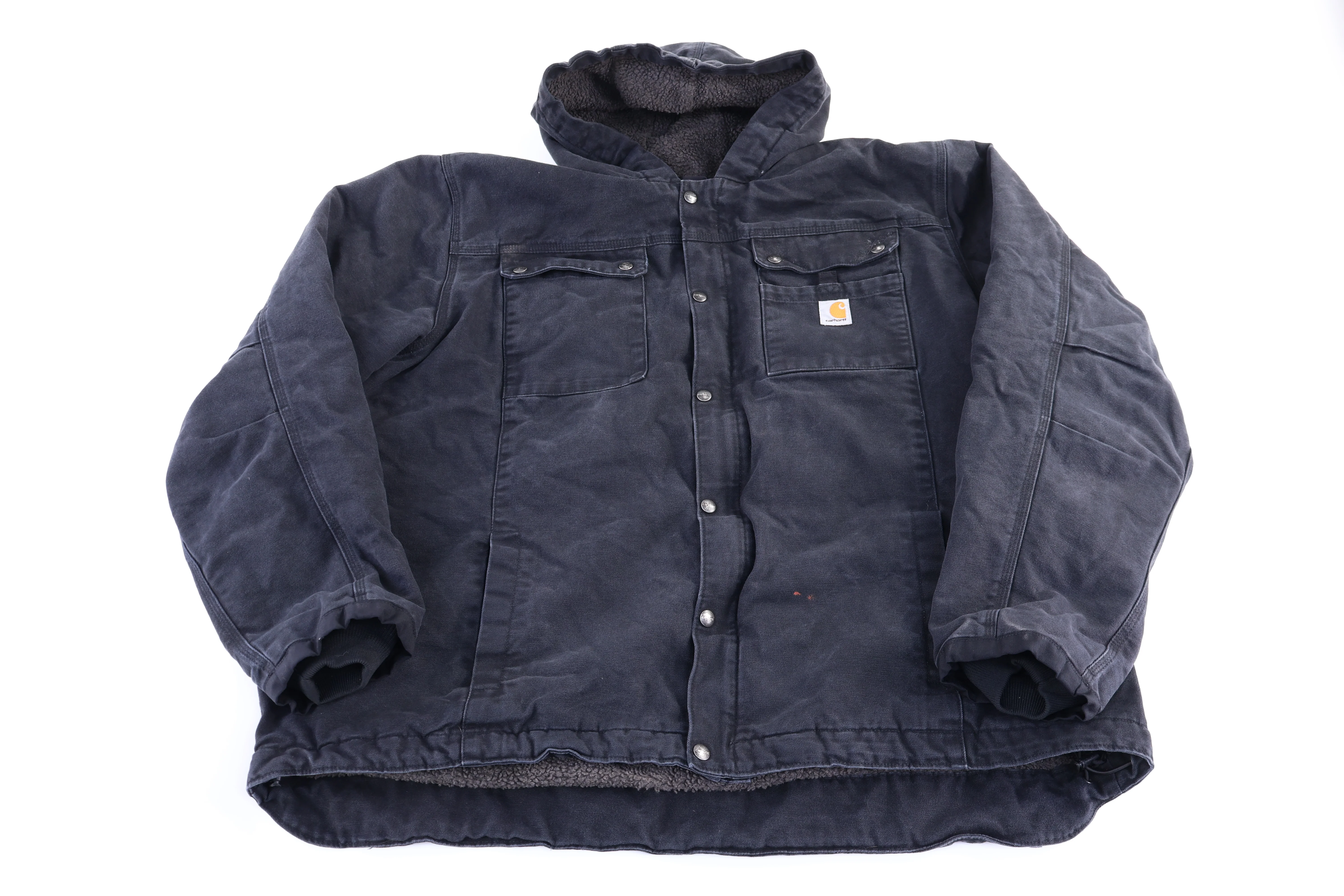 Carhartt Logo Patch Black Full Zip Jacket