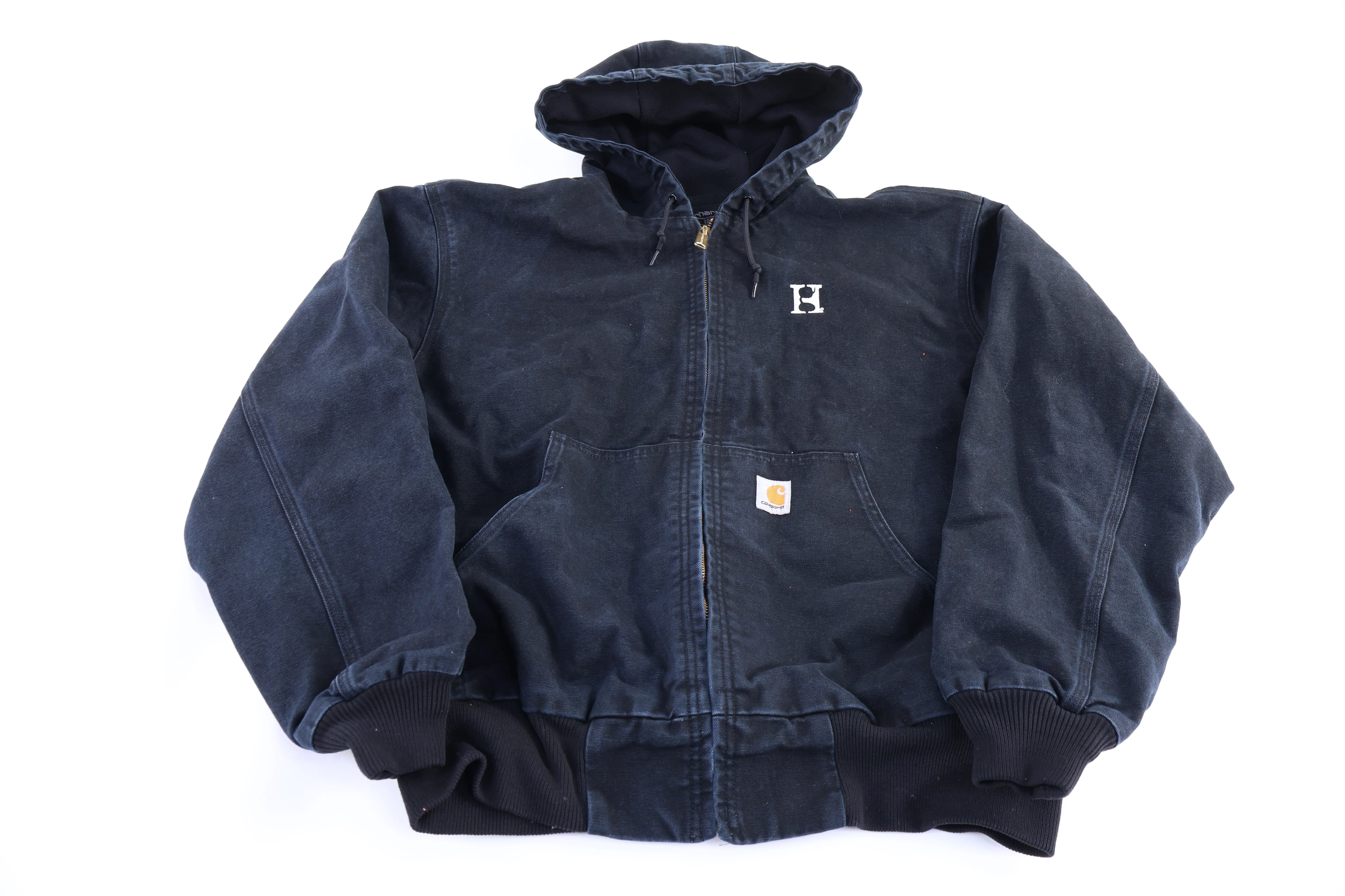 Carhartt Logo Patch Black Full Zip Jacket