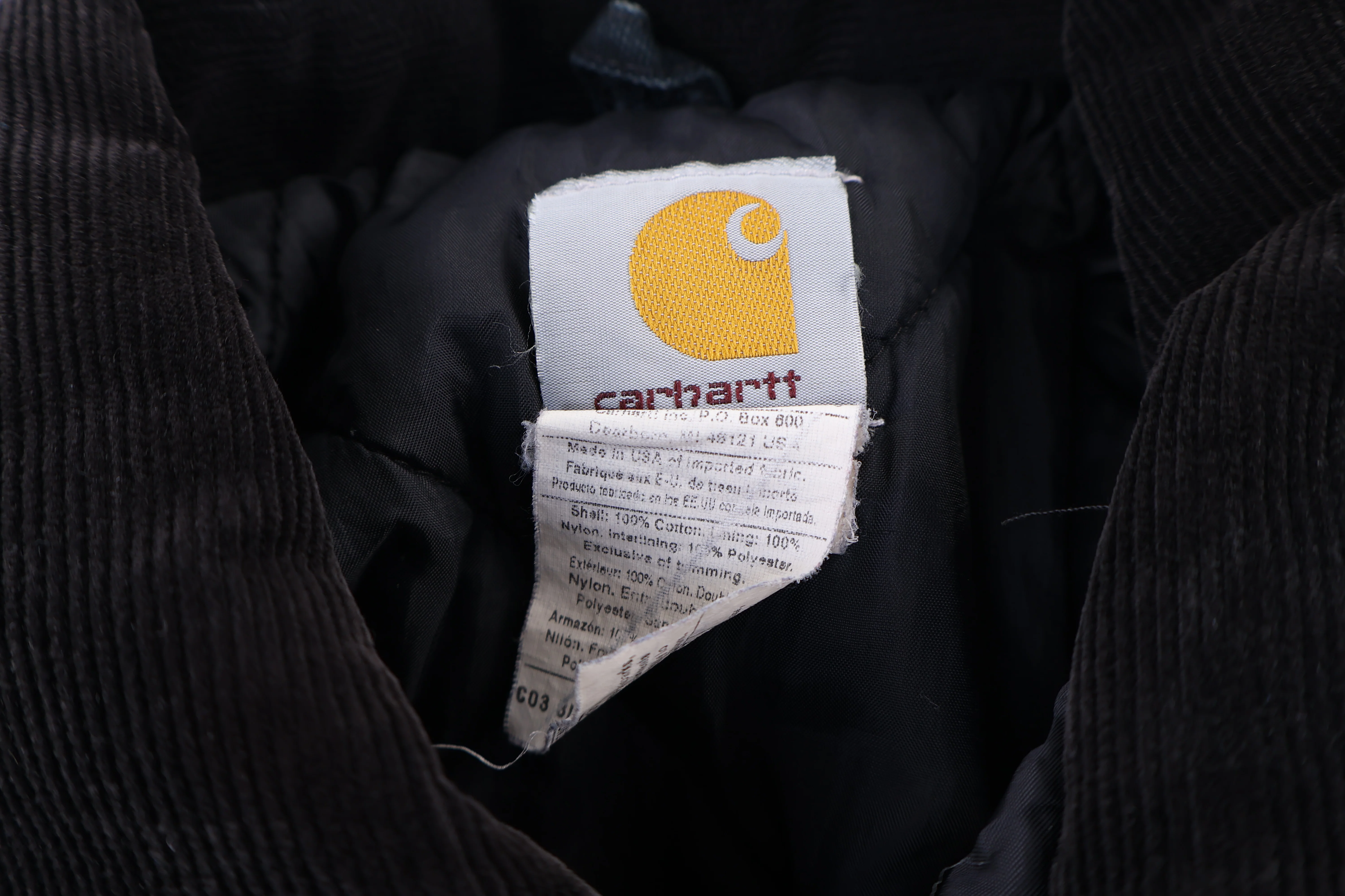 Carhartt Logo Patch Black Full Zip Jacket - Image 3