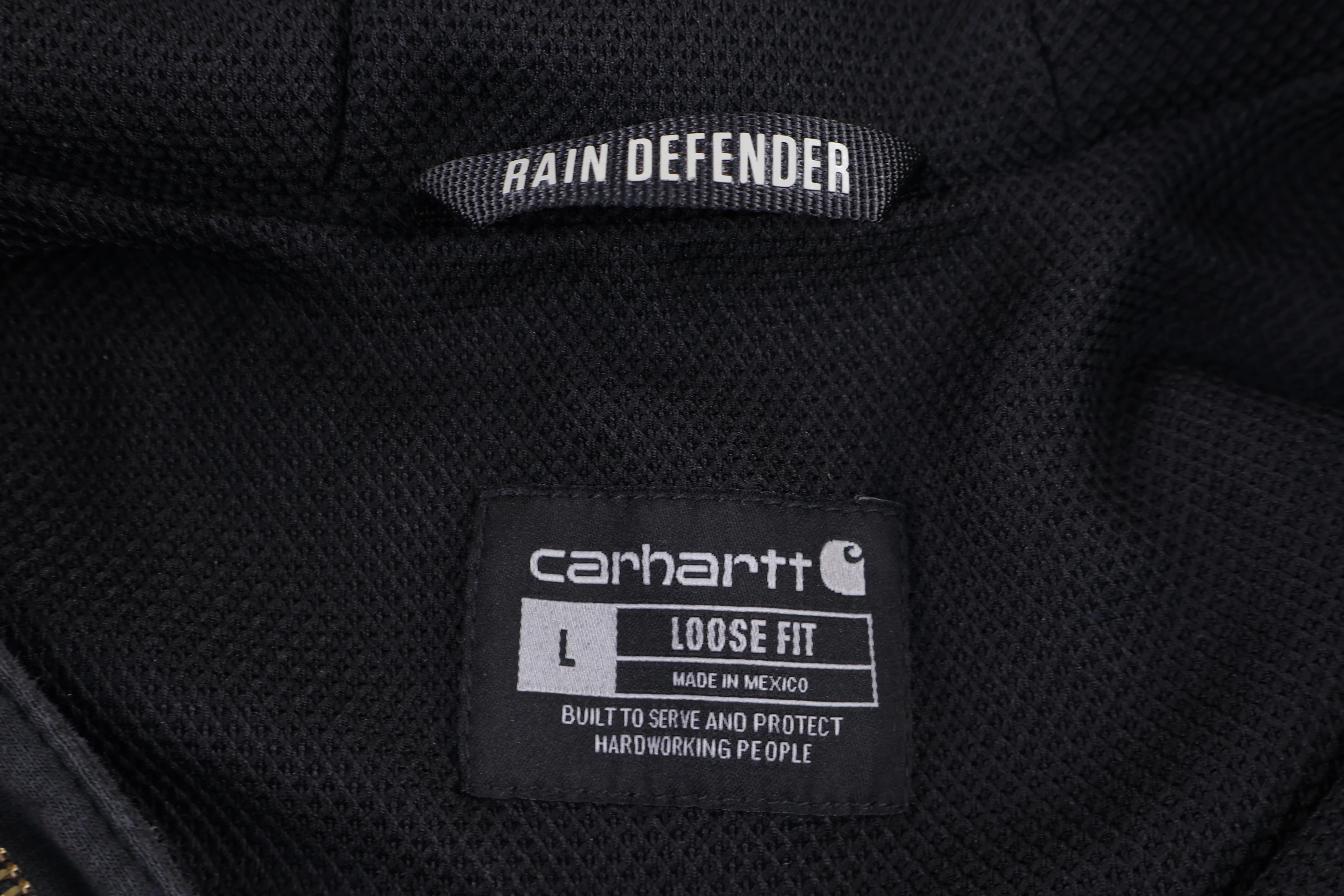 Carhartt Logo Patch Black Full Zip Jacket - Image 3