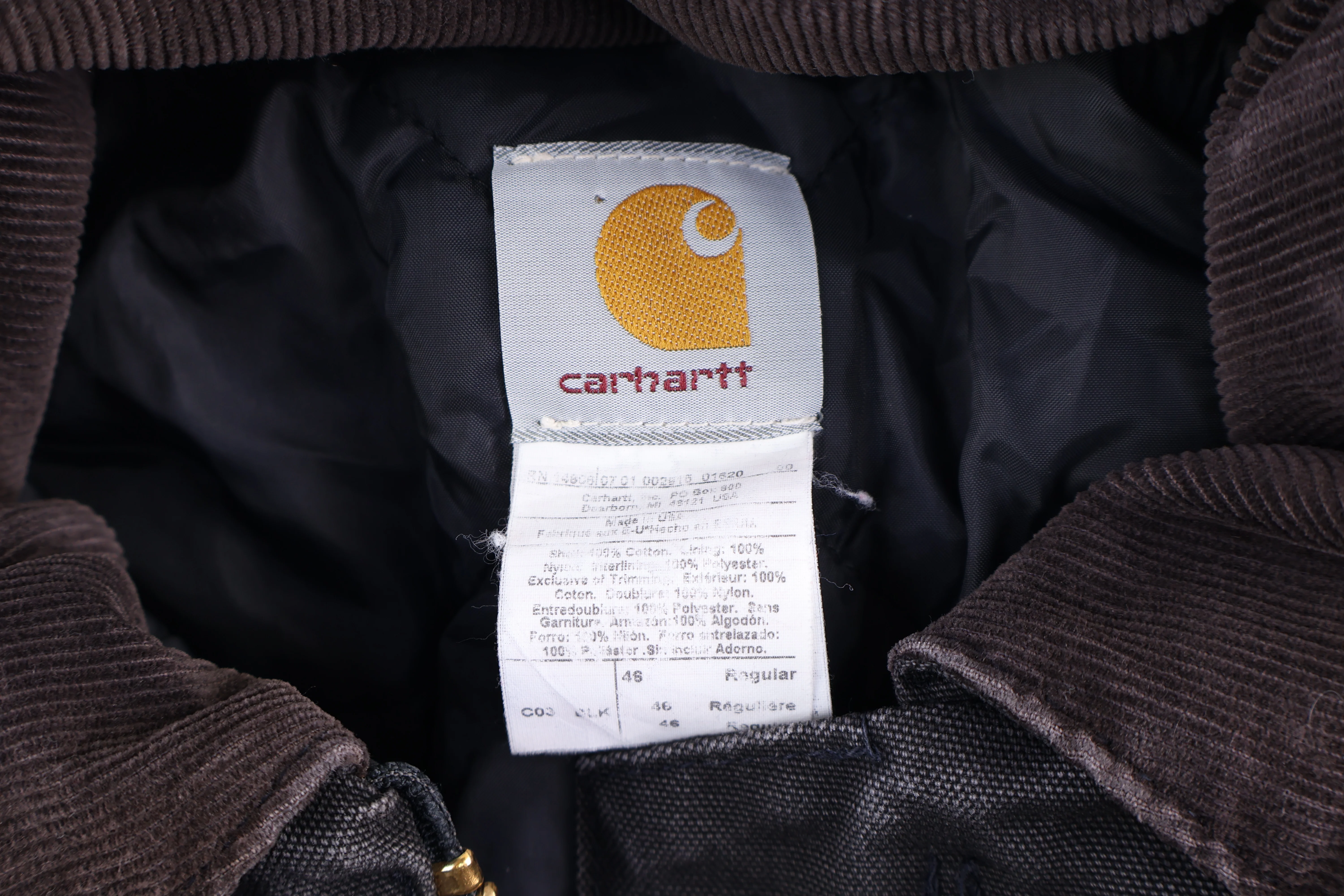 Carhartt Logo Patch Black Full Zip Jacket - Image 3