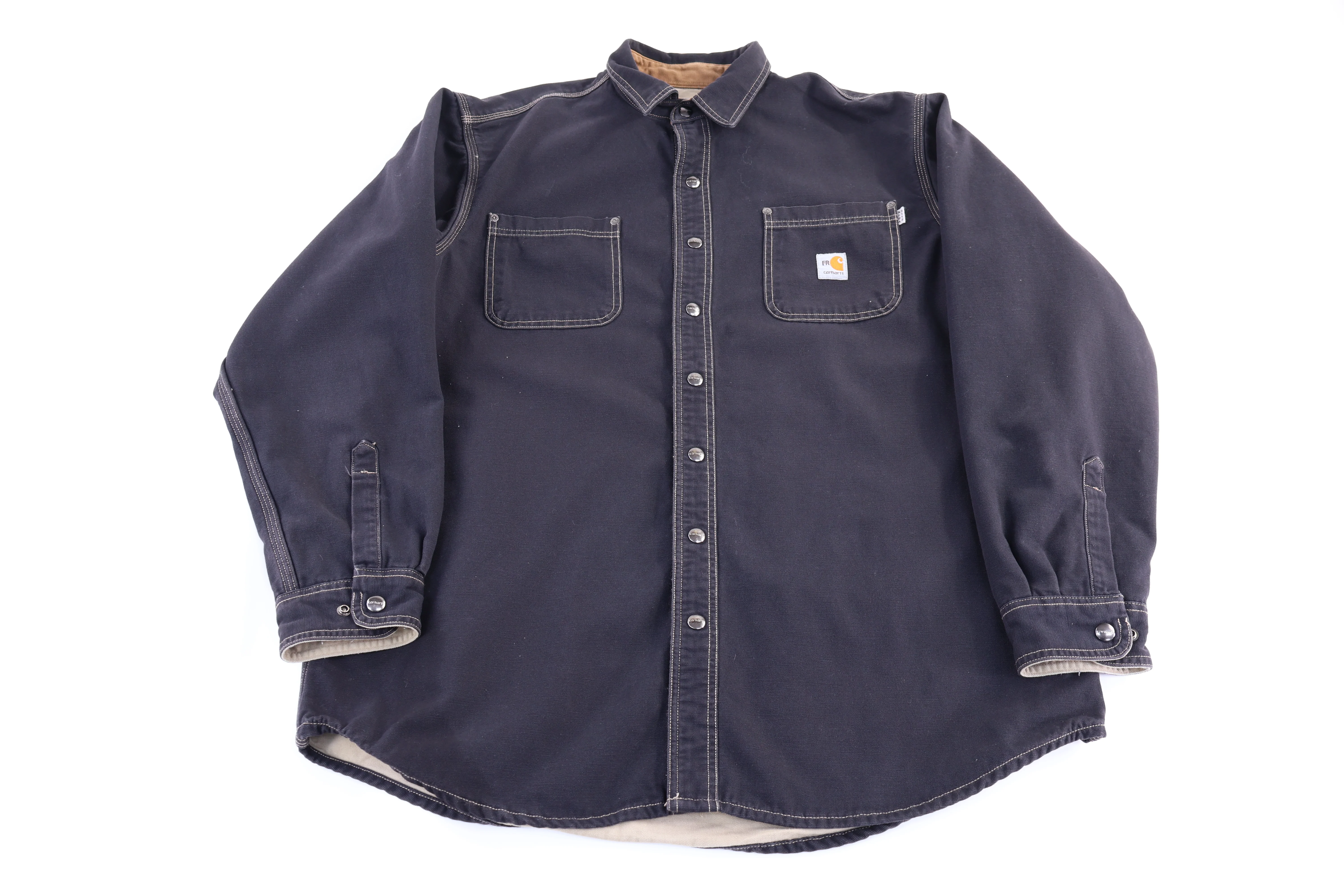 Carhartt Logo Patch Black LS Button Down