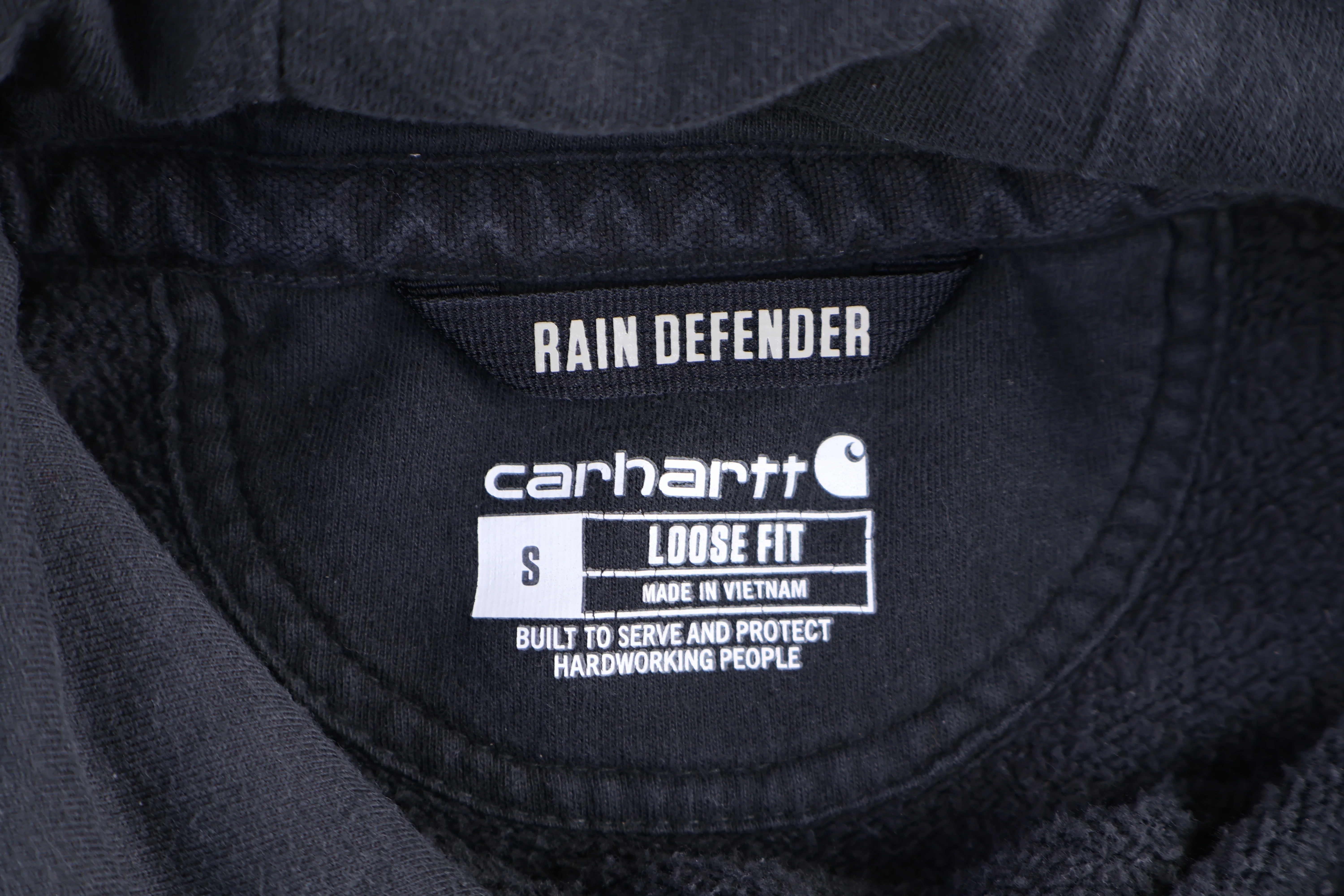 Carhartt Logo Patch Black Pullover Hoodie - Image 3