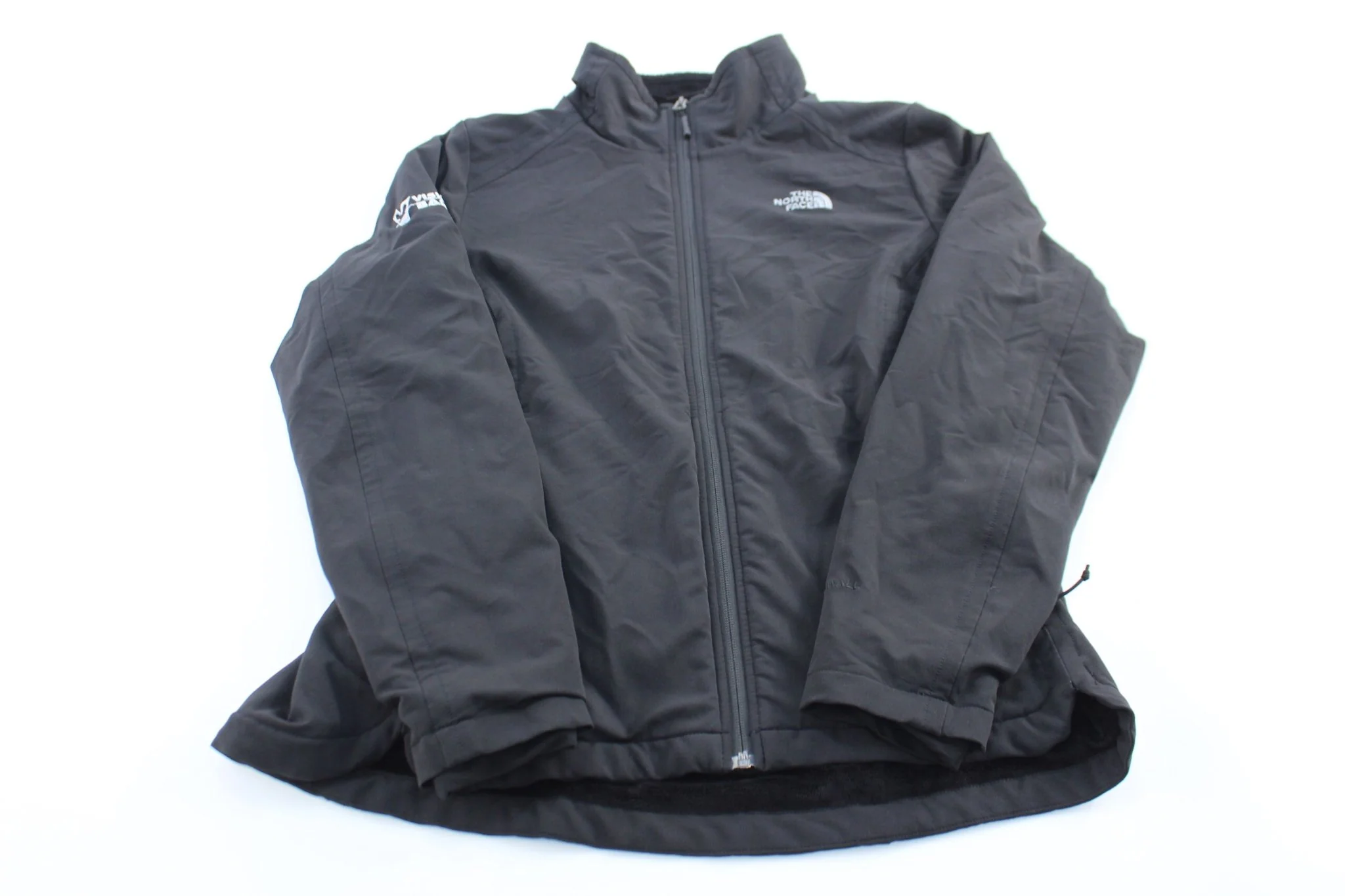 Women's The North Face Embroidered Logo Black Zip Up Jacket