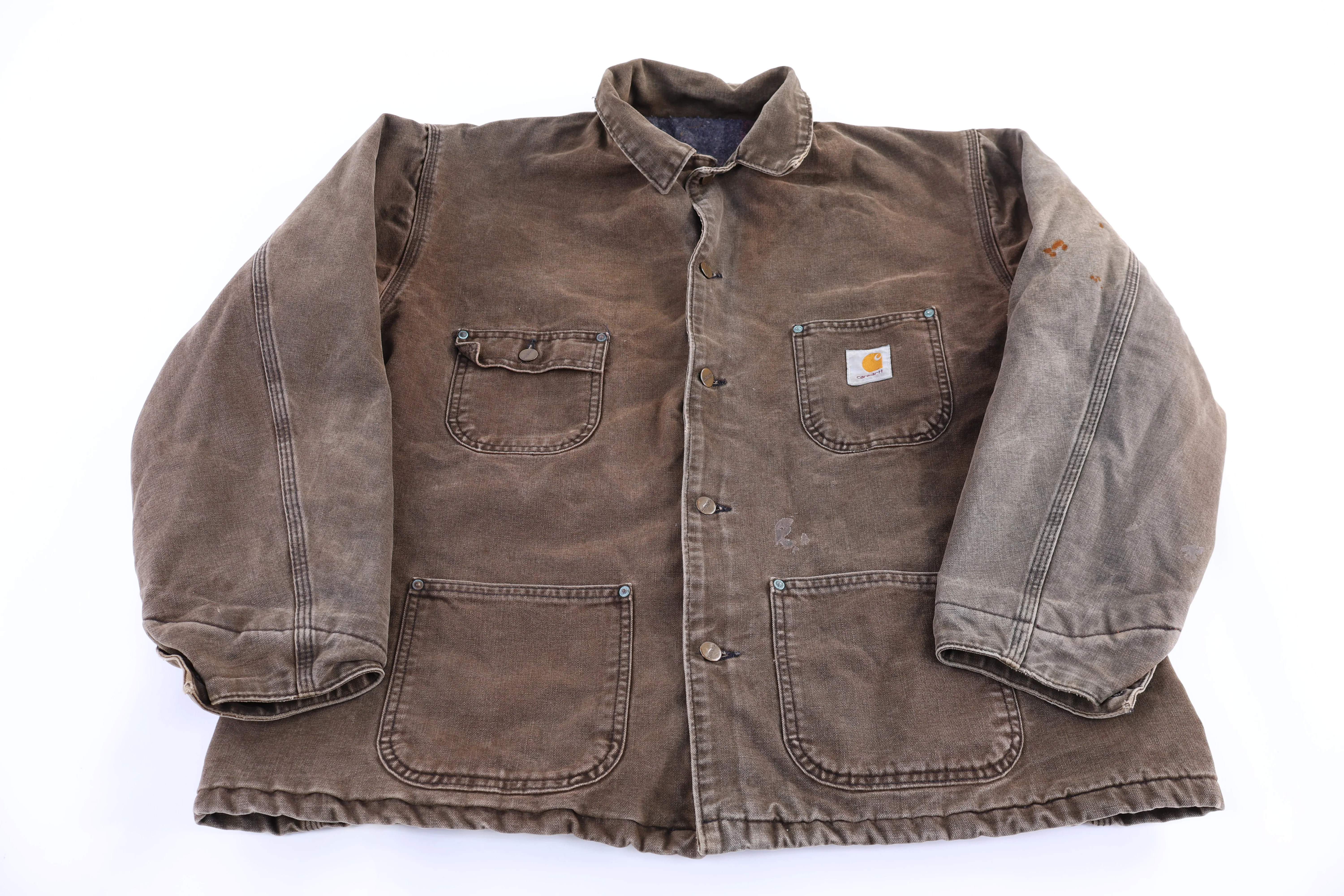 Carhartt Logo Patch Blanket Lined Chore Jacket
