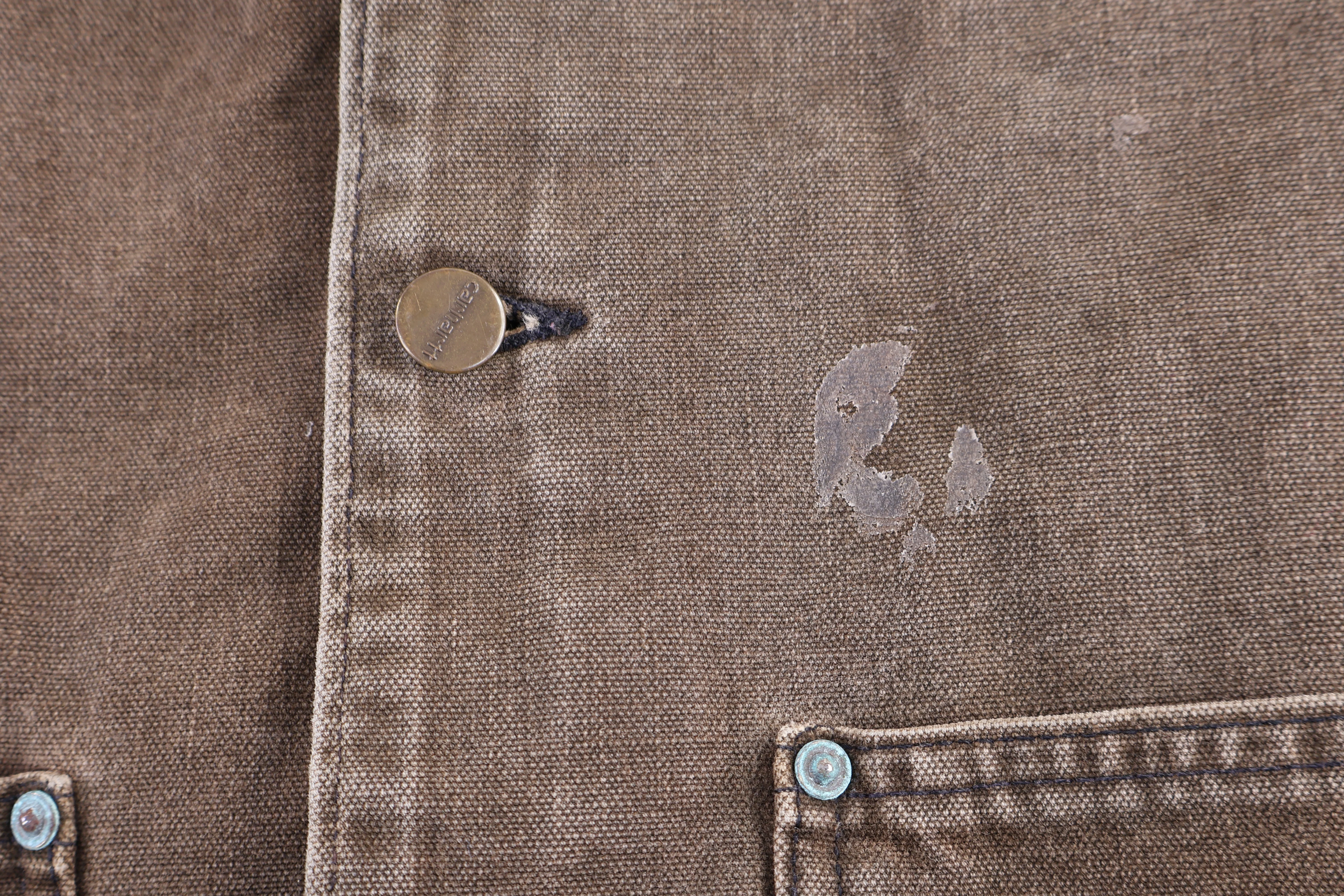 Carhartt Logo Patch Blanket Lined Chore Jacket - Image 3