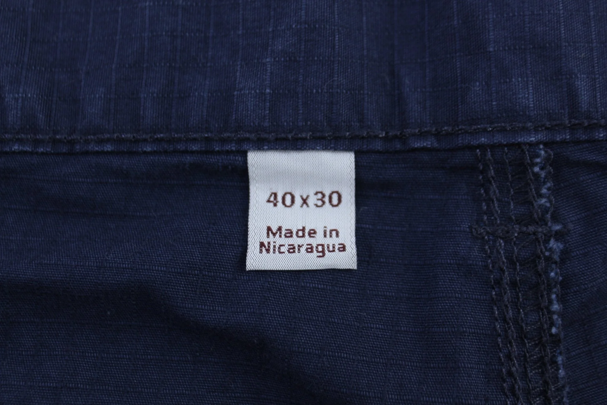Carhartt Logo Patch Blue Cargo Pants - Image 3