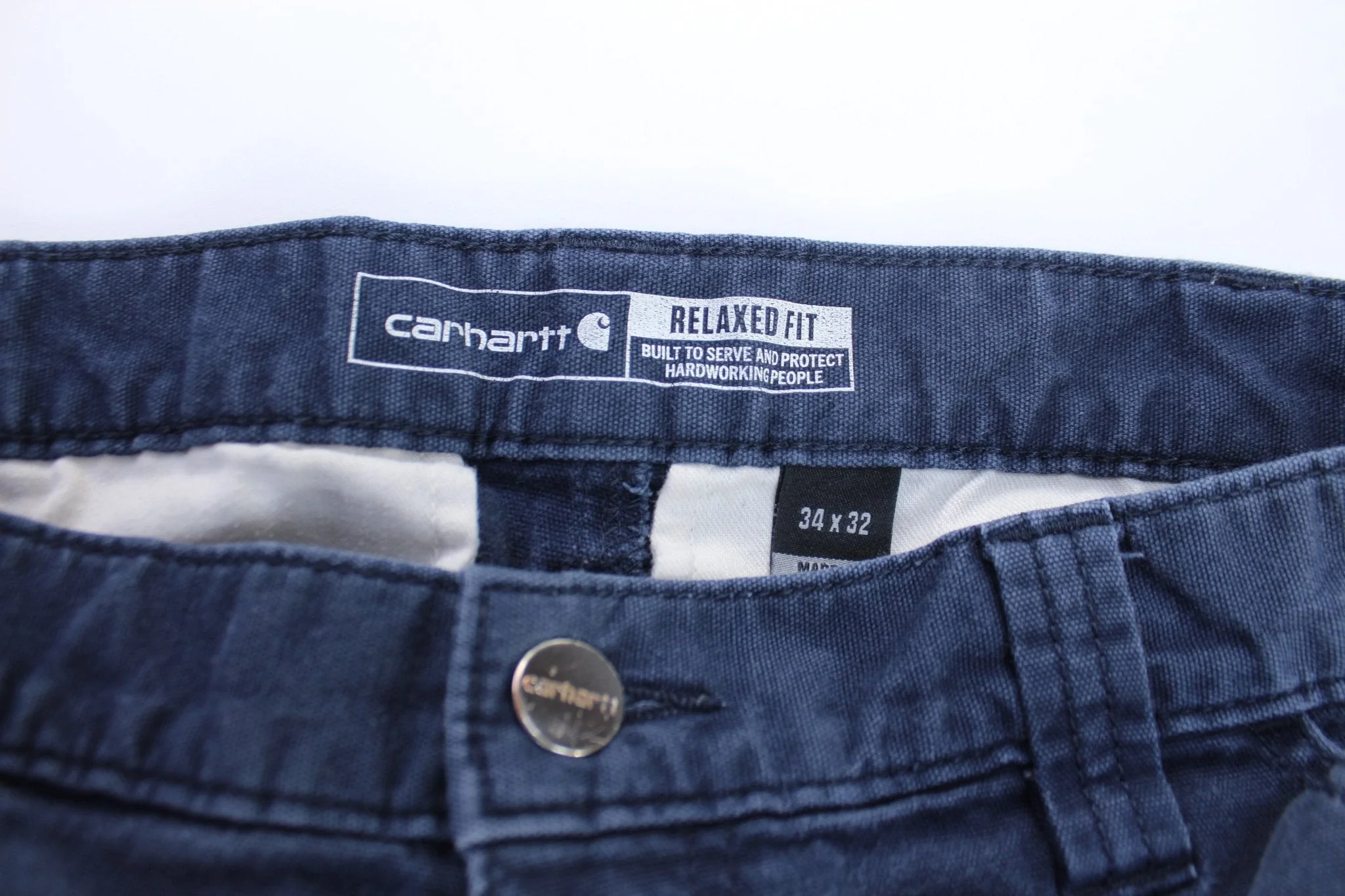Carhartt Logo Patch Blue Carpenter Pants - Image 3
