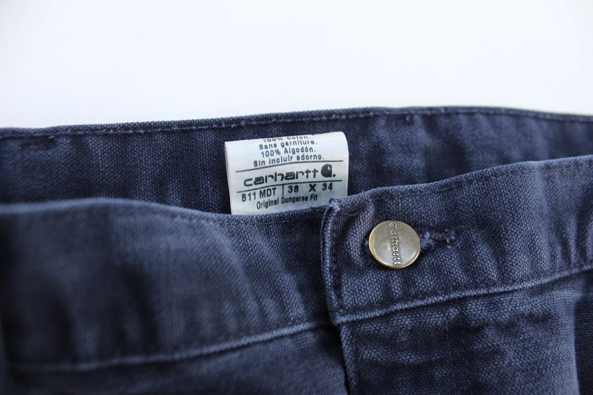 Carhartt Logo Patch Blue Carpenter Pants - Image 4