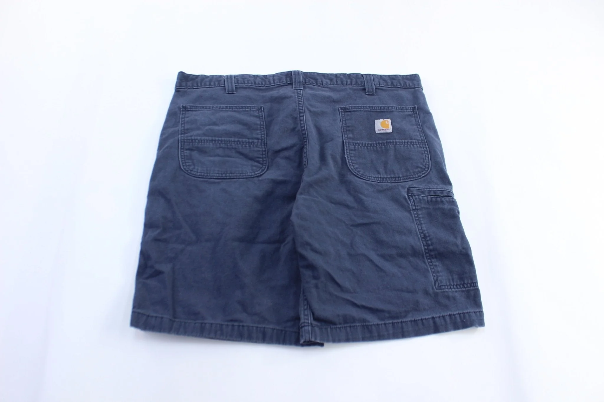 Carhartt Logo Patch Blue Carpenter Shorts - Image 2