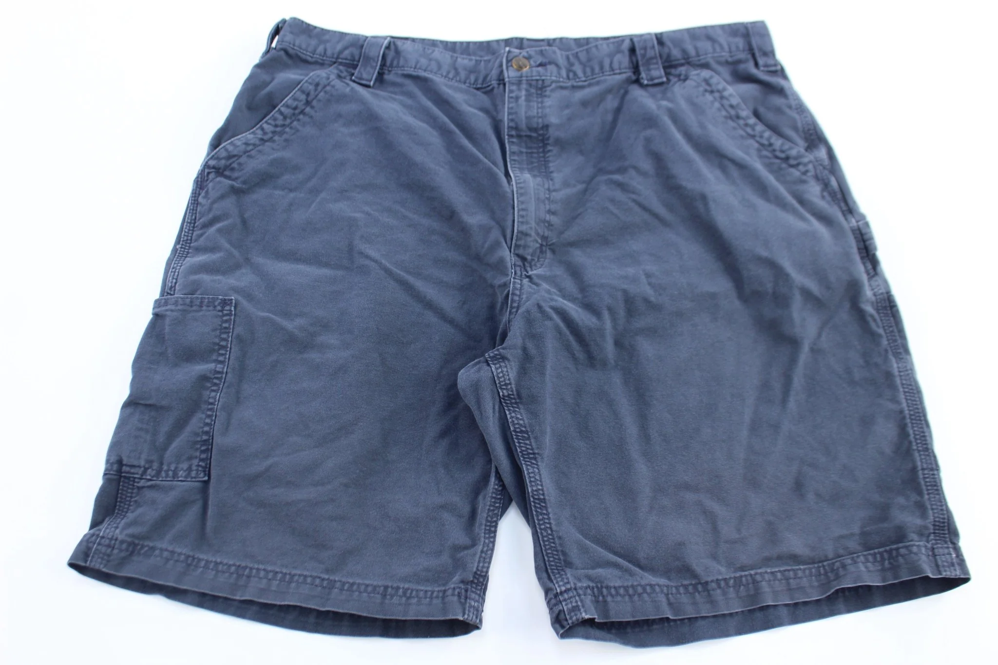 Carhartt Logo Patch Blue Carpenter Shorts