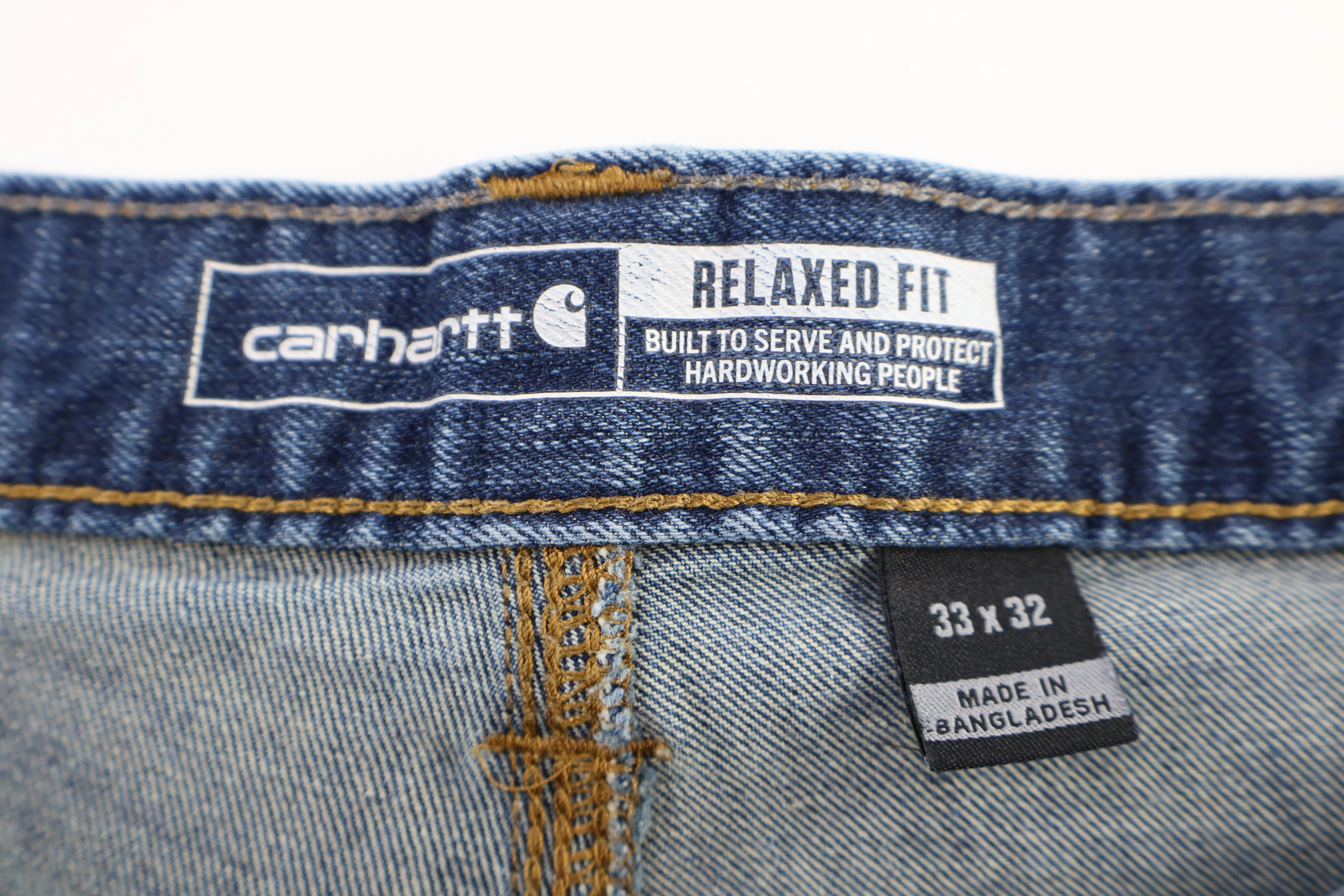 Carhartt Logo Patch Blue Denim Jeans - Image 3
